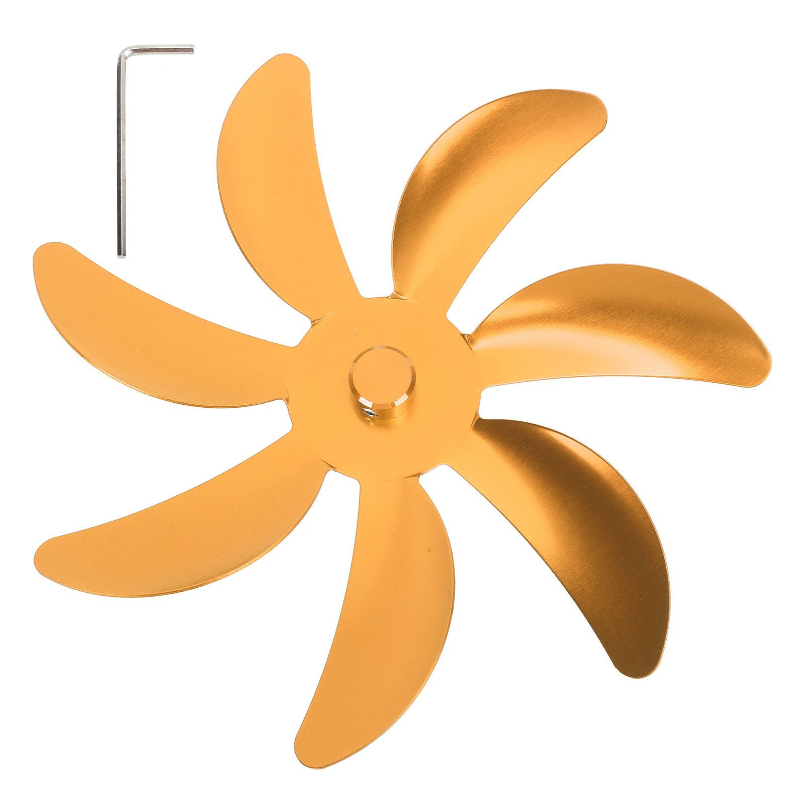Stove Fan Aluminum Alloy Blade 7 Blades Easy Installation Universal Fireplace