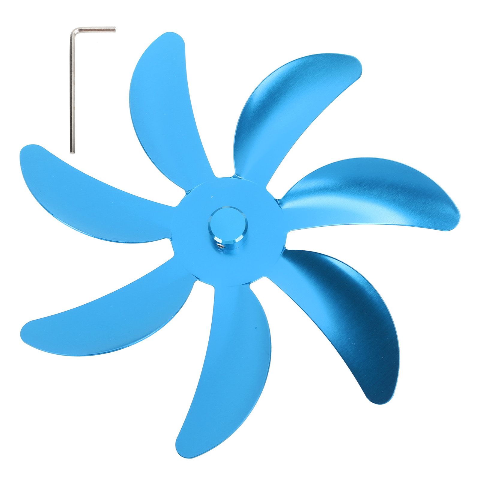 Stove Fan Aluminum Alloy Blade 7 Blades Easy Installation Universal Fireplace