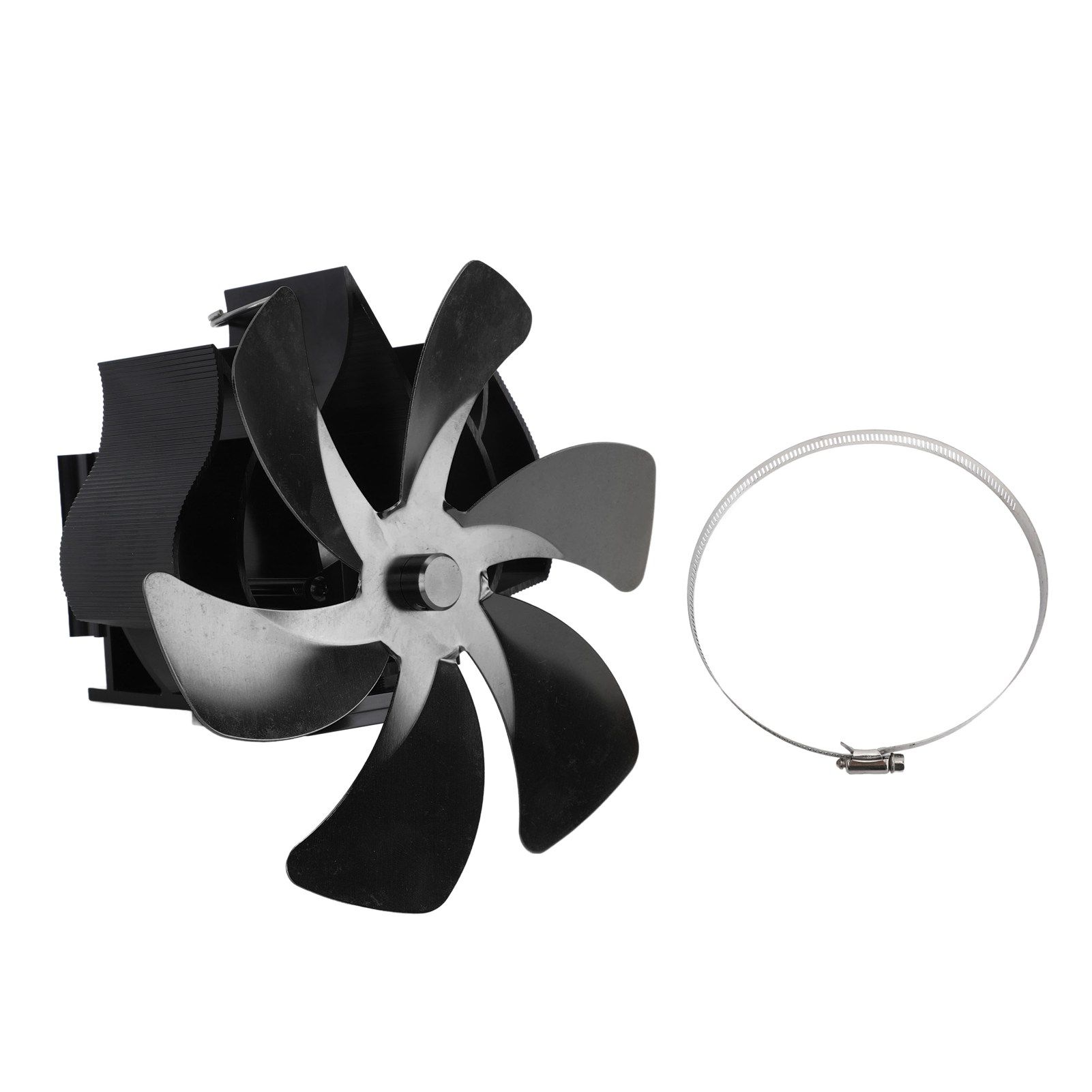 Wood Stove Fan Heat Powered 6 Blades Hanging Stove Fan Silent Flue Pipe
