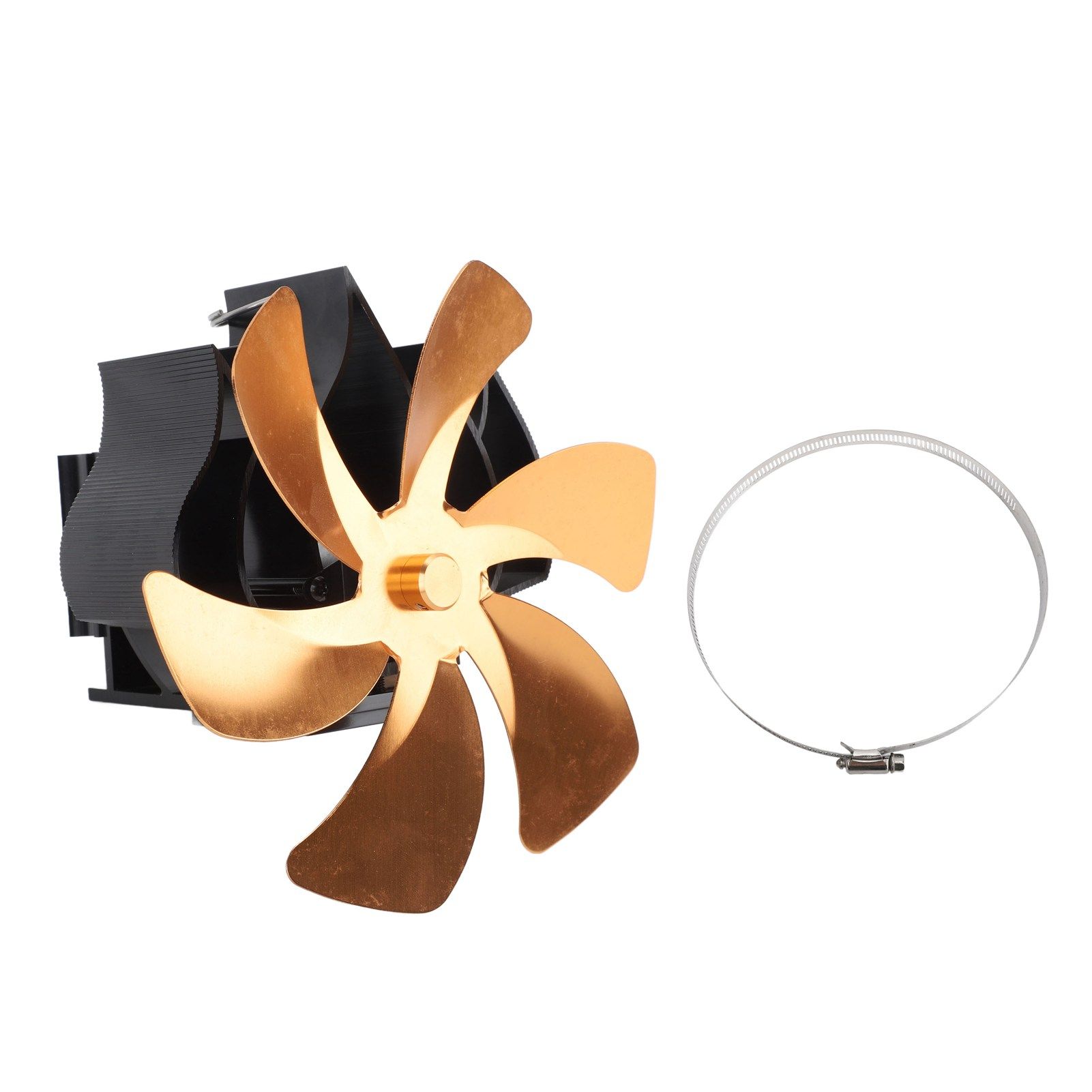 Wood Stove Fan Heat Powered 6 Blades Hanging Stove Fan Silent Flue Pipe