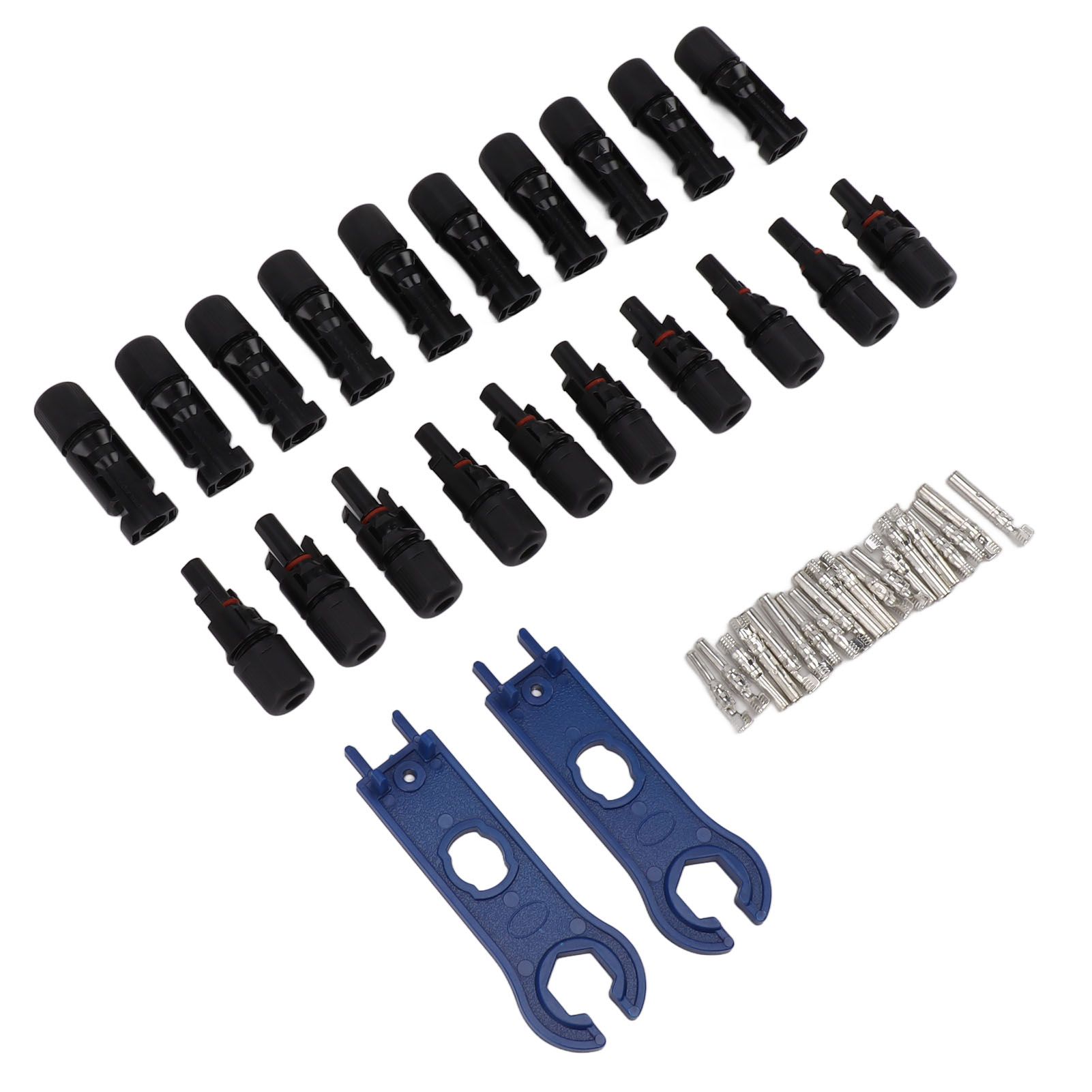 Solar Connectors with 10 Pairs Male Female Plug Spanners Waterproof Flame view 3