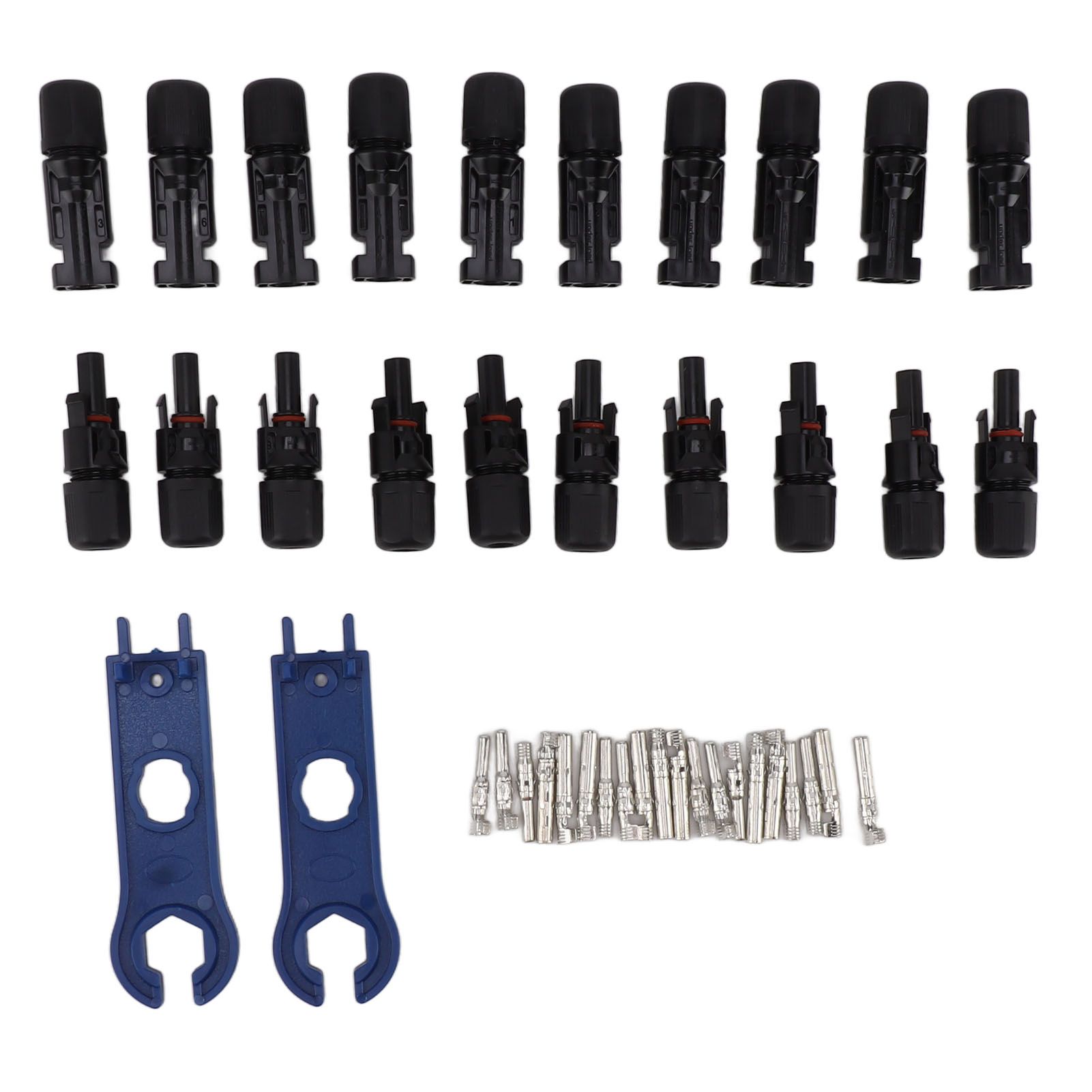 Solar Connectors with 10 Pairs Male Female Plug Spanners Waterproof Flame view 7