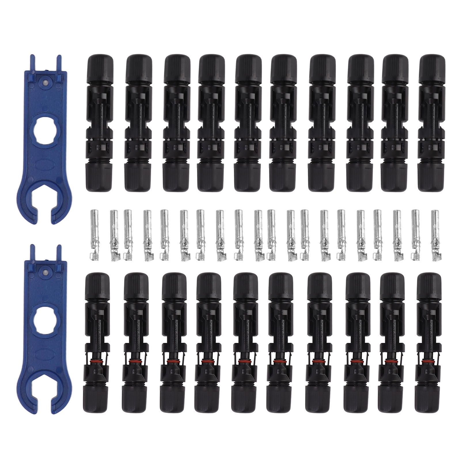 Solar Connectors with 10 Pairs Male Female Plug Spanners Waterproof Flame view 8