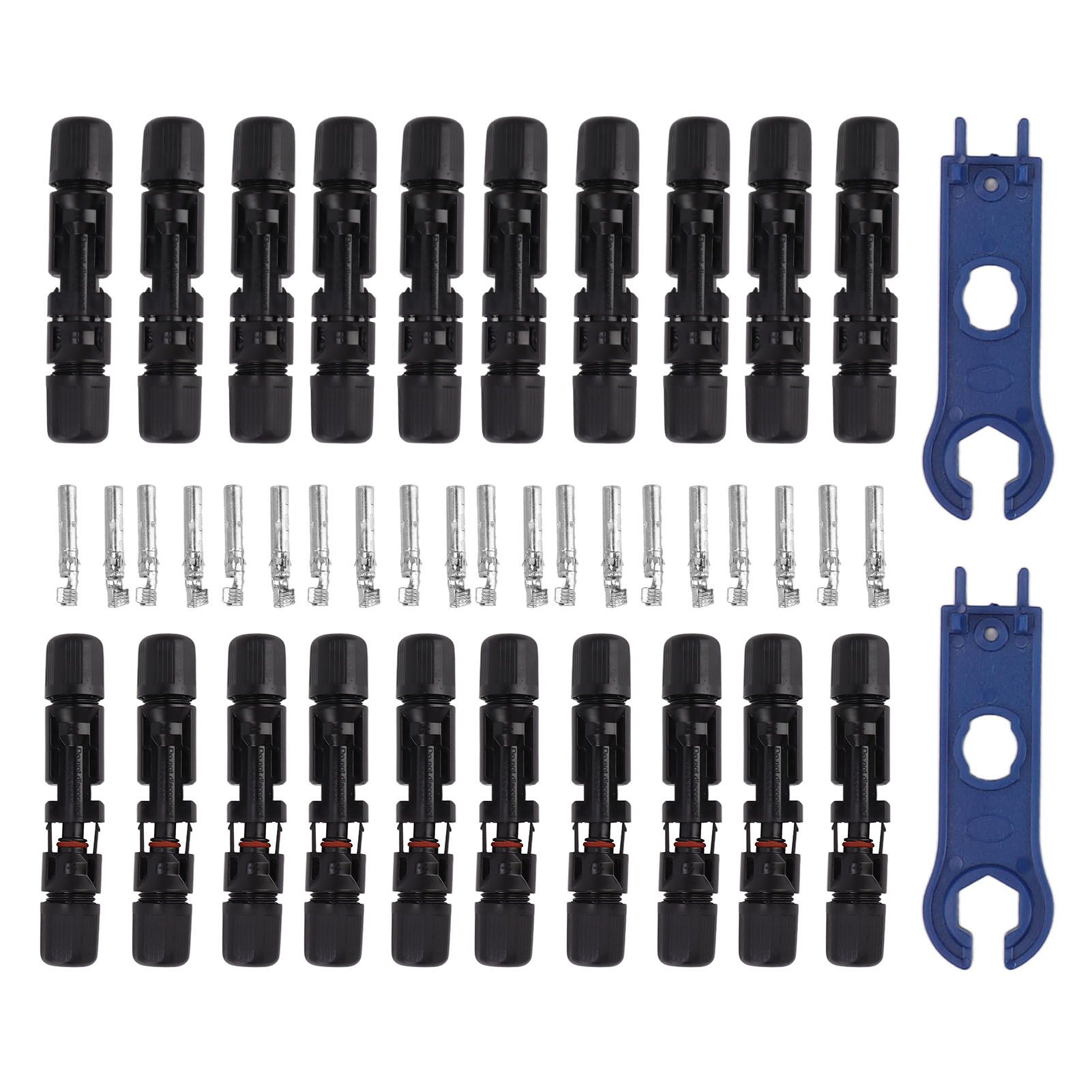 Solar Connectors with 10 Pairs Male Female Plug Spanners Waterproof Flame view 9