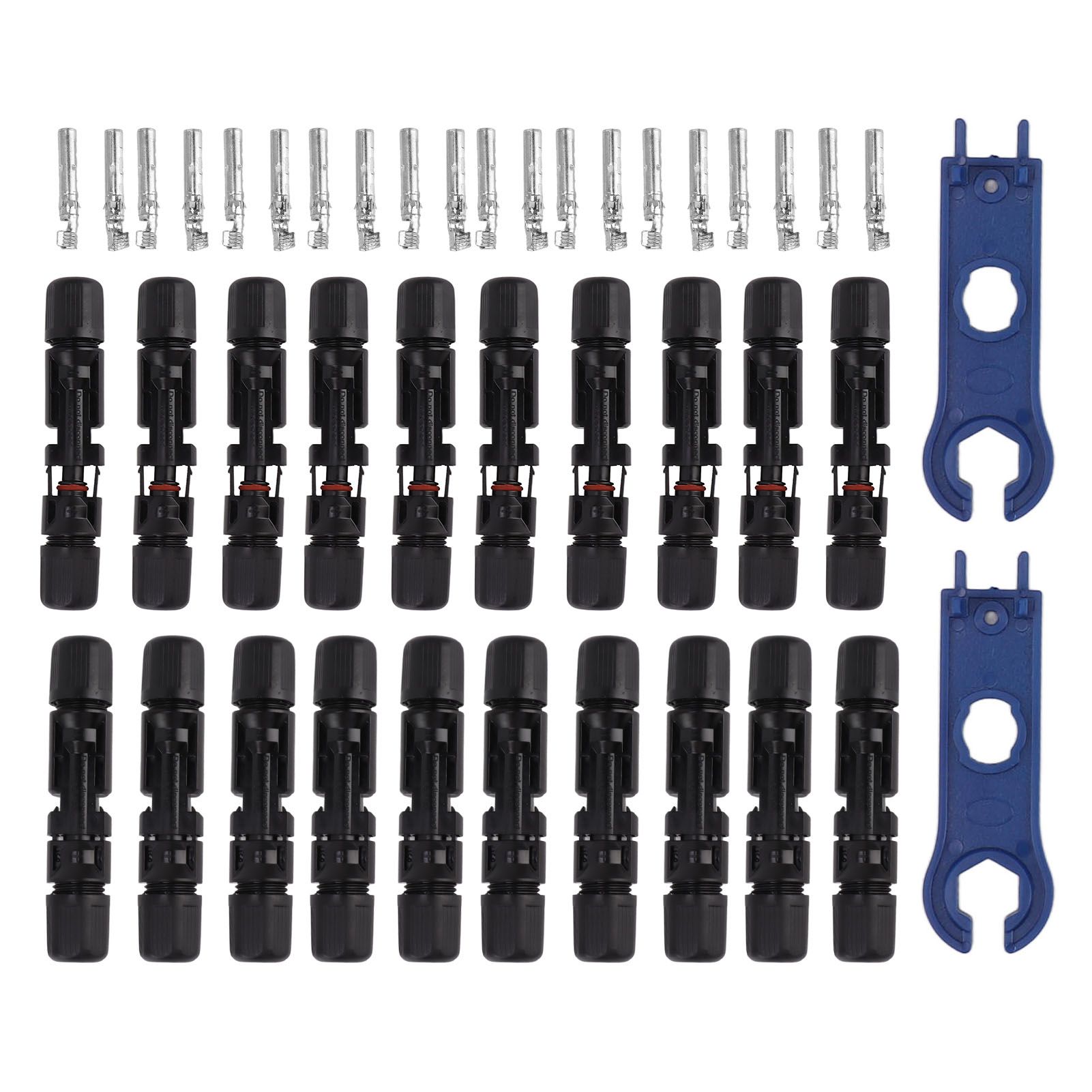Solar Connectors with 10 Pairs Male Female Plug Spanners Waterproof Flame view 10
