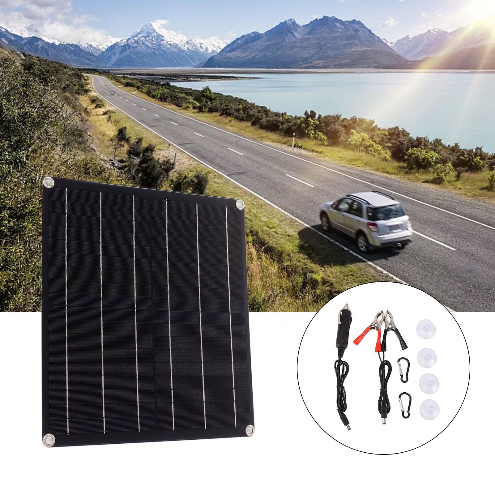 18V 25W Monocrystalline Solar Panel Kit Battery Free Direct Drive IP70 Solar view 12