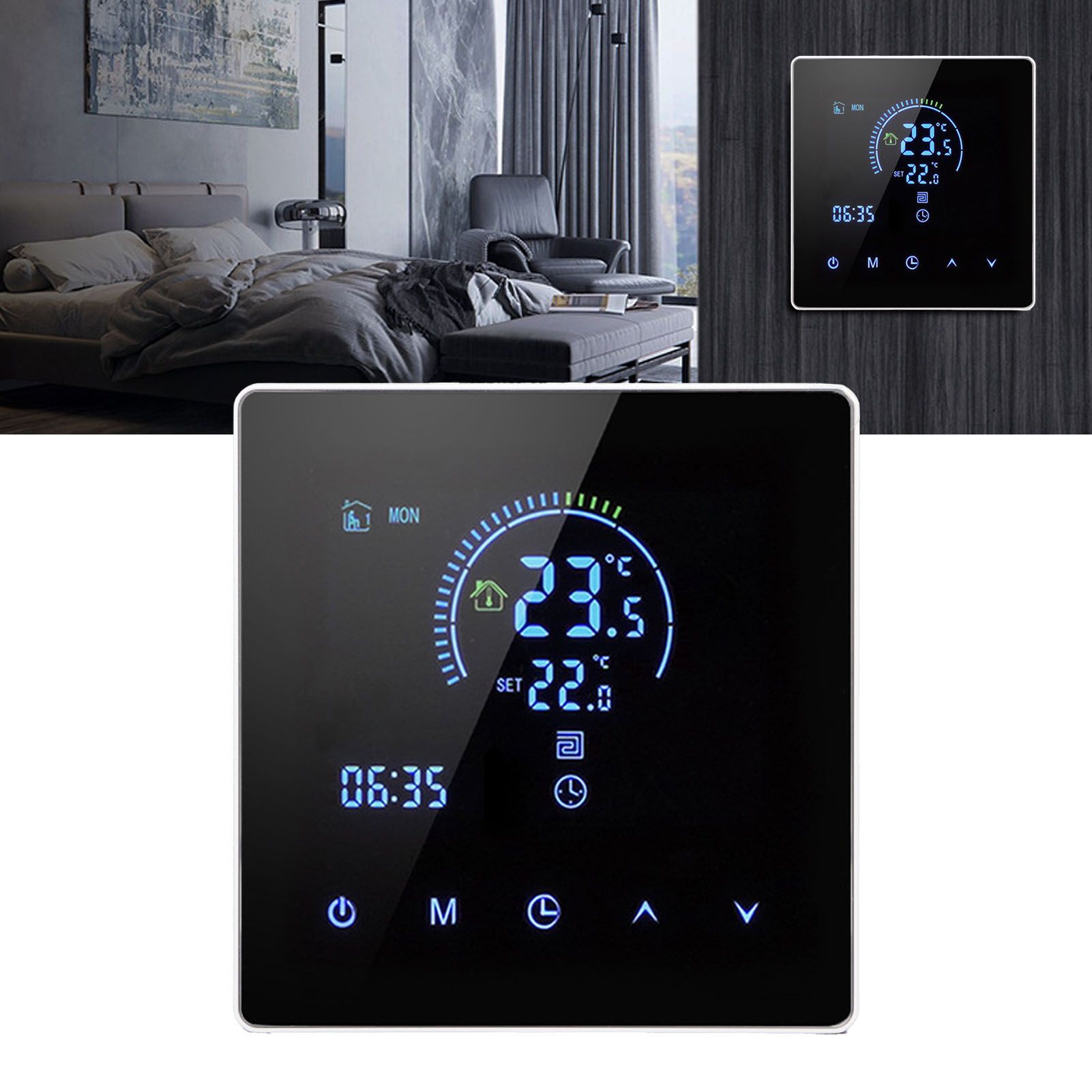 16A Digital Thermostat with LCD Display Programmable Thermostat Electric view 11