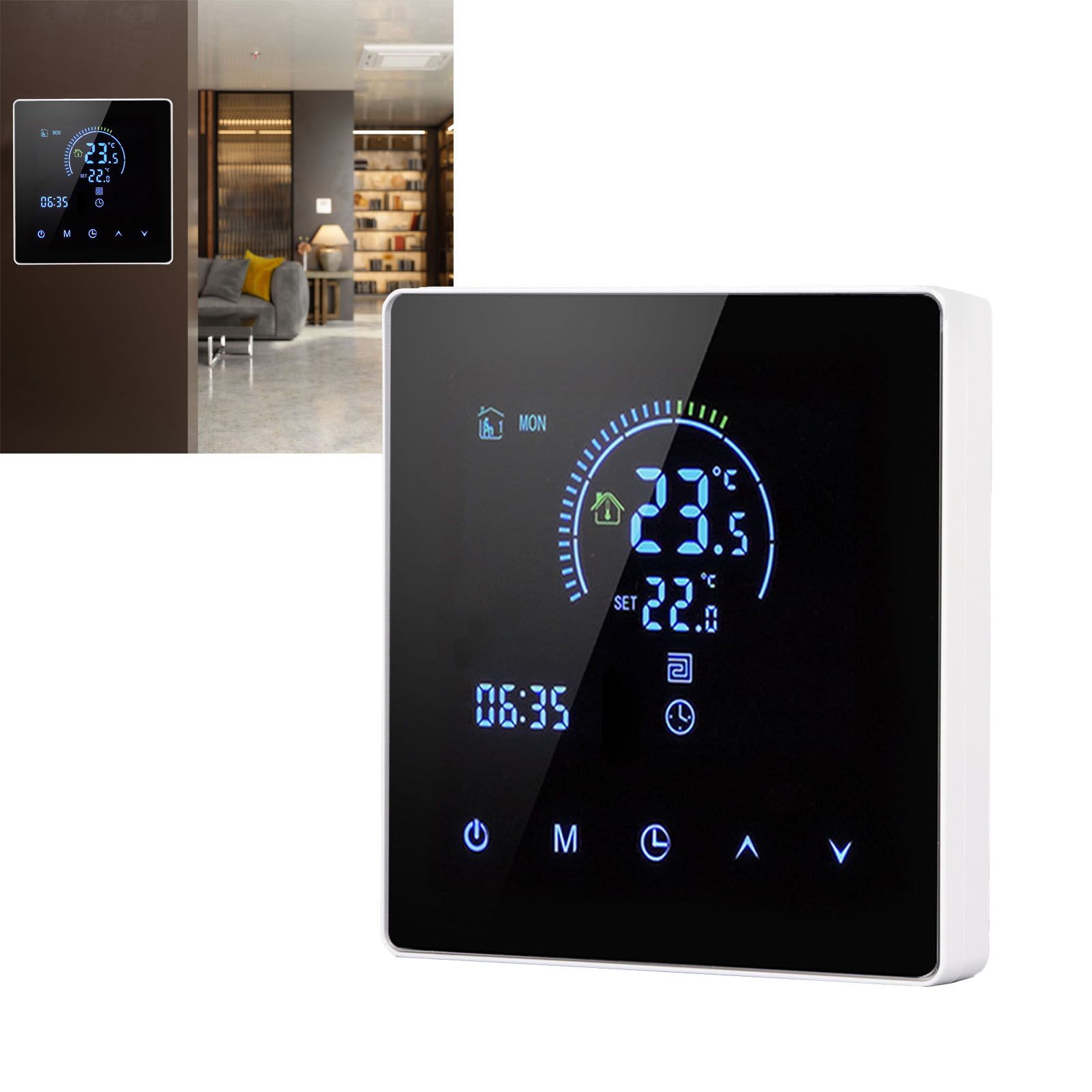 16A Digital Thermostat with LCD Display Programmable Thermostat Electric view 12