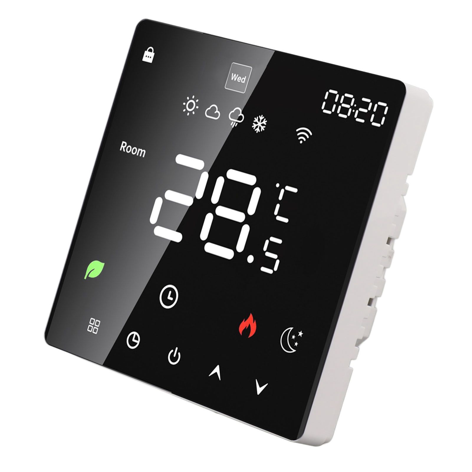 16A Smart Thermostat LCD Color Touchscreen PC Programmable Electric Heating view 2