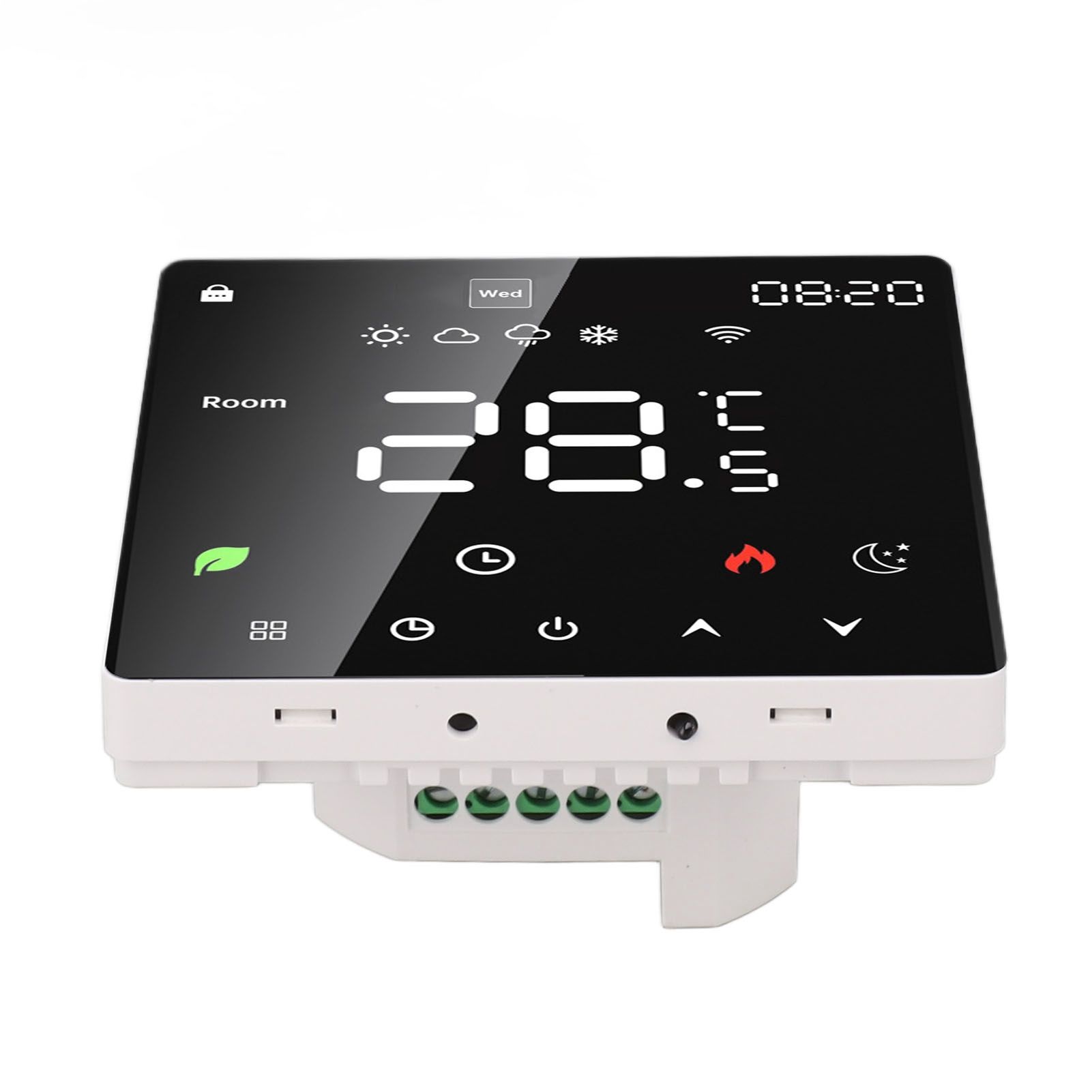 16A Smart Thermostat LCD Color Touchscreen PC Programmable Electric Heating view 3