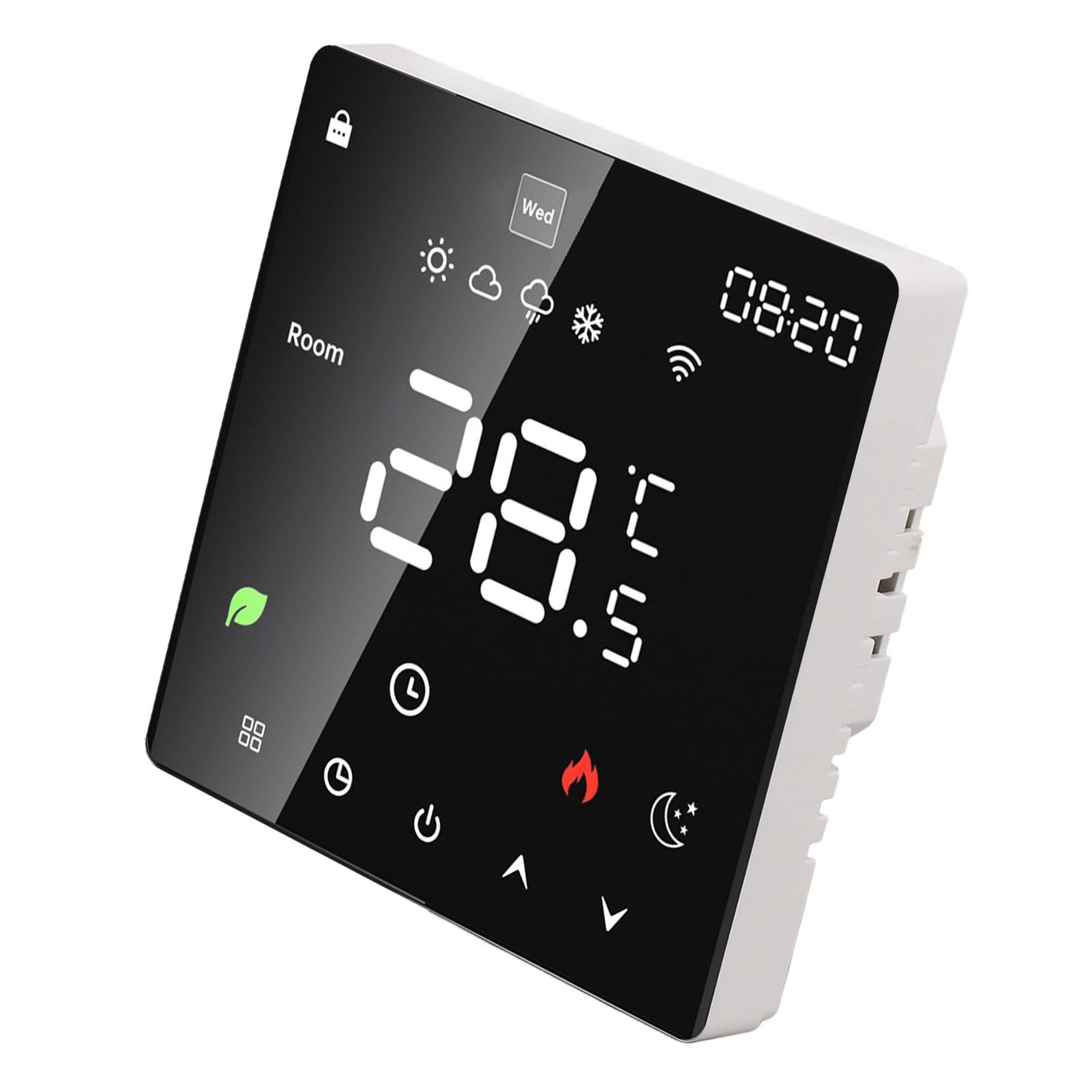 16A Smart Thermostat LCD Color Touchscreen PC Programmable Electric Heating view 5