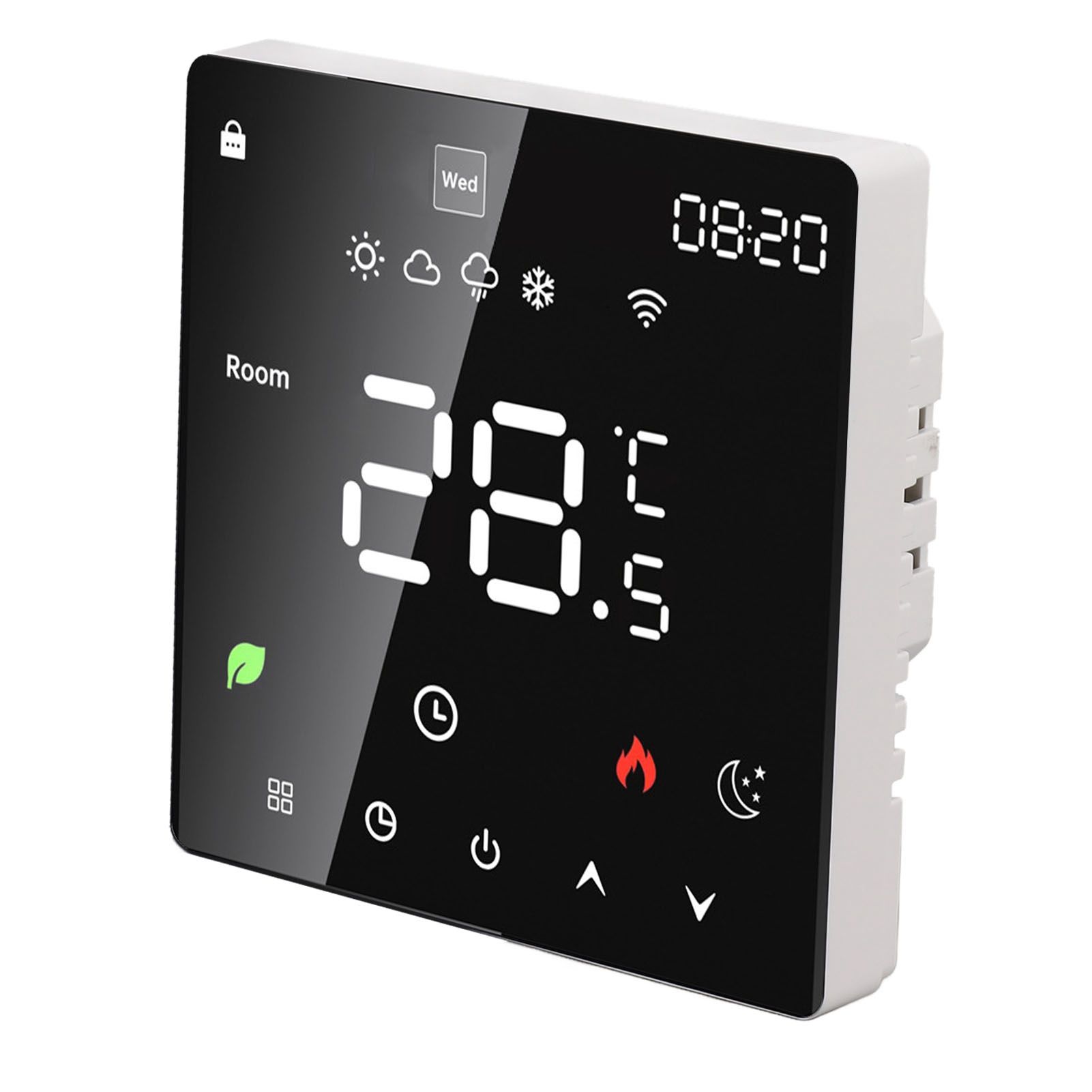 16A Smart Thermostat LCD Color Touchscreen PC Programmable Electric Heating view 6