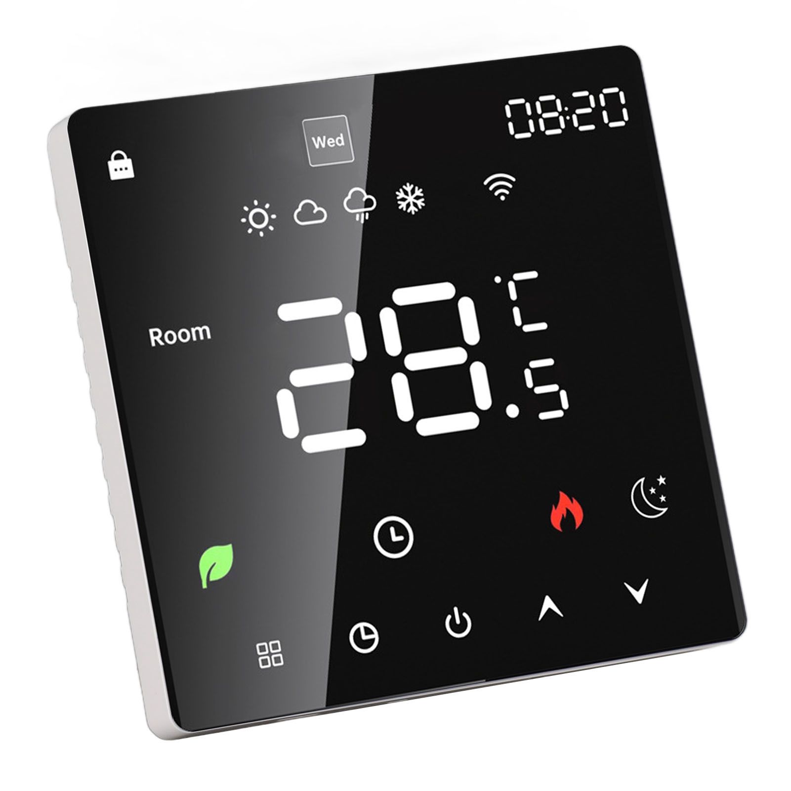 16A Smart Thermostat LCD Color Touchscreen PC Programmable Electric Heating view 9