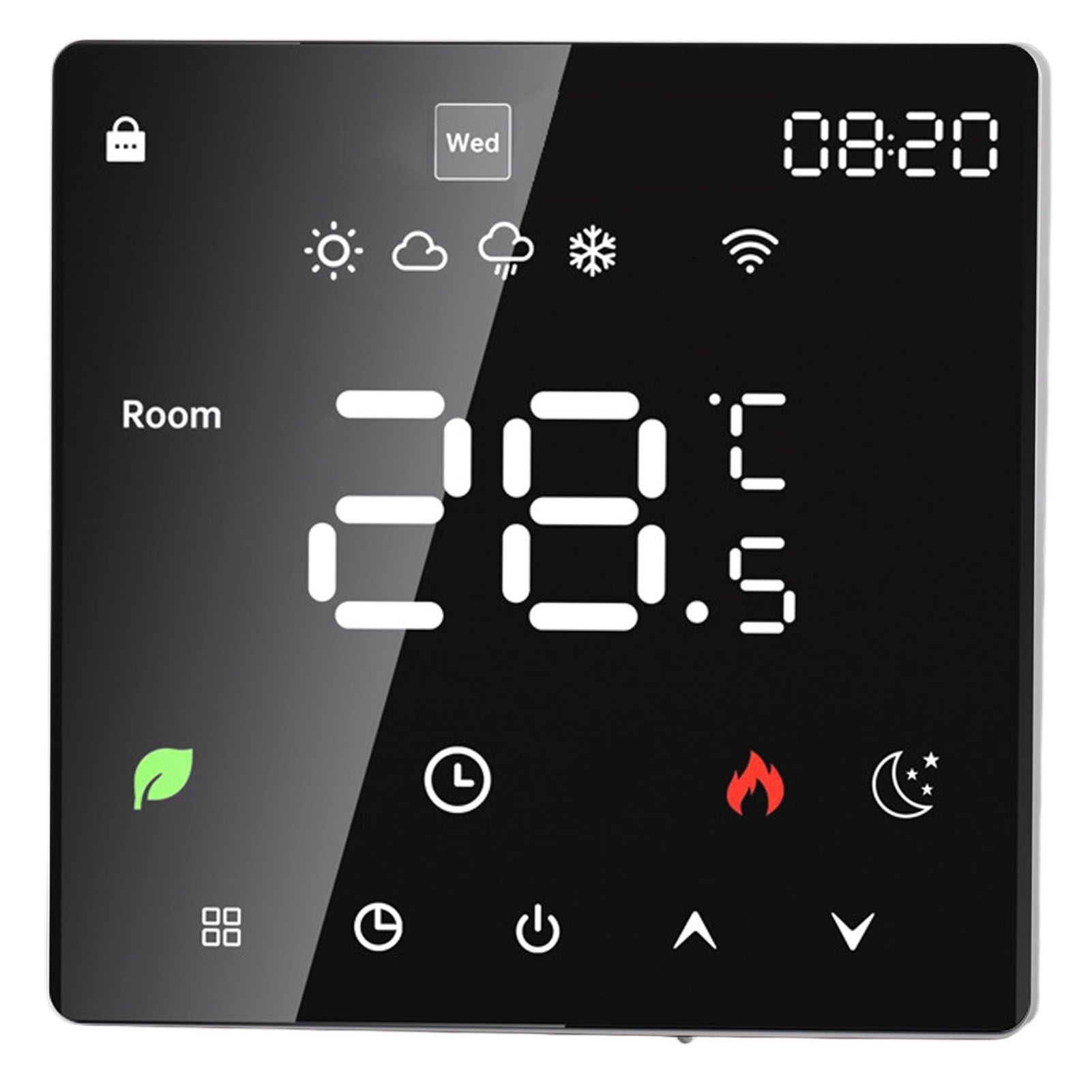 16A Smart Thermostat LCD Color Touchscreen PC Programmable Electric Heating view 10