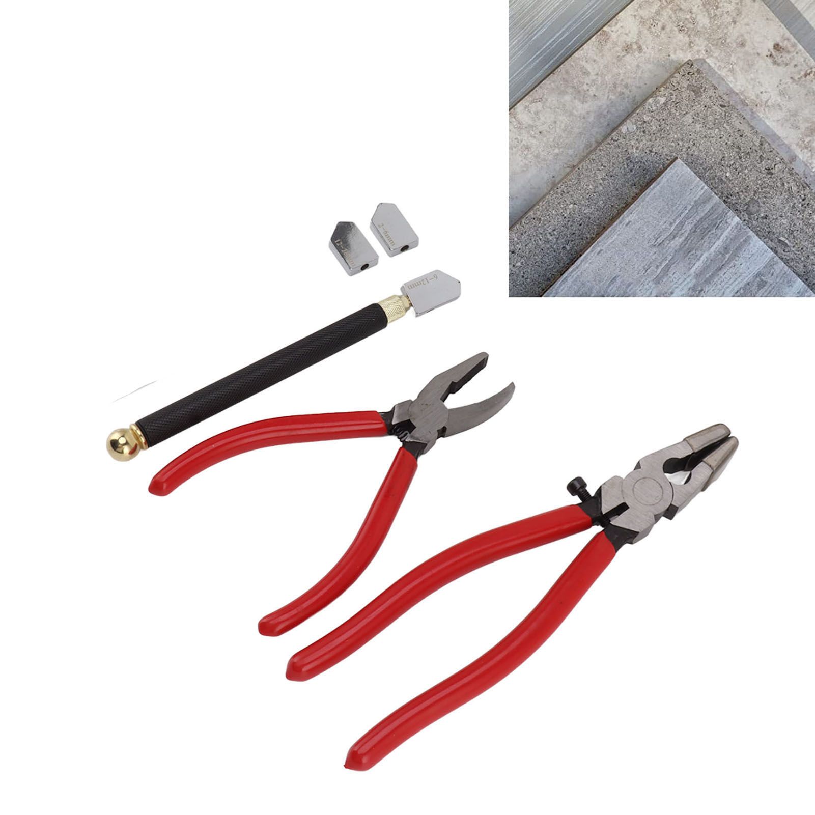 Glass Cutter Tool Kit Breaker Pliers Curve Jaw Glass Running Pliers Kit Glass view 12