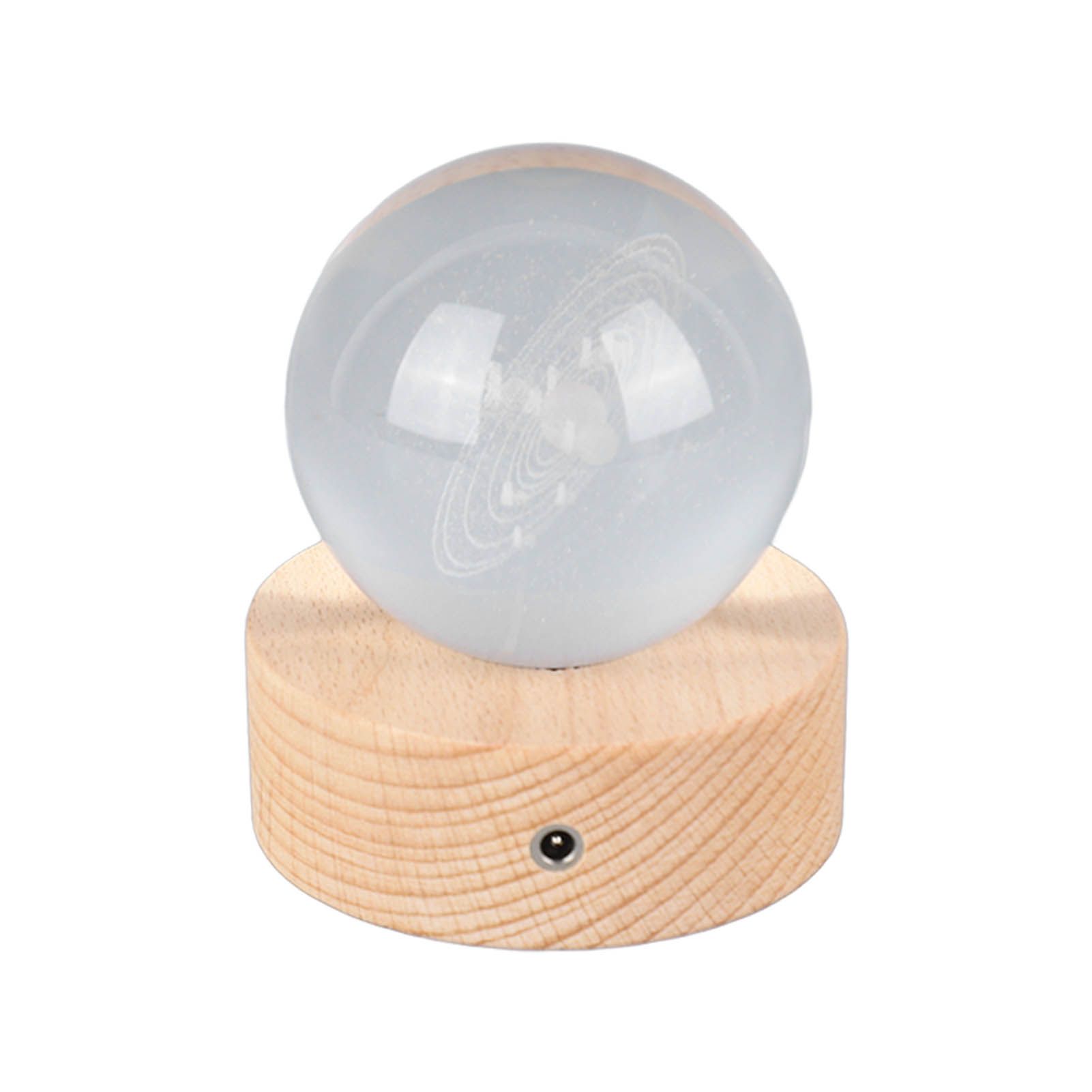 6cm 3D Crystal Ball Luminous Clear Sculpture Round Astronomy Ball Miniature view 6