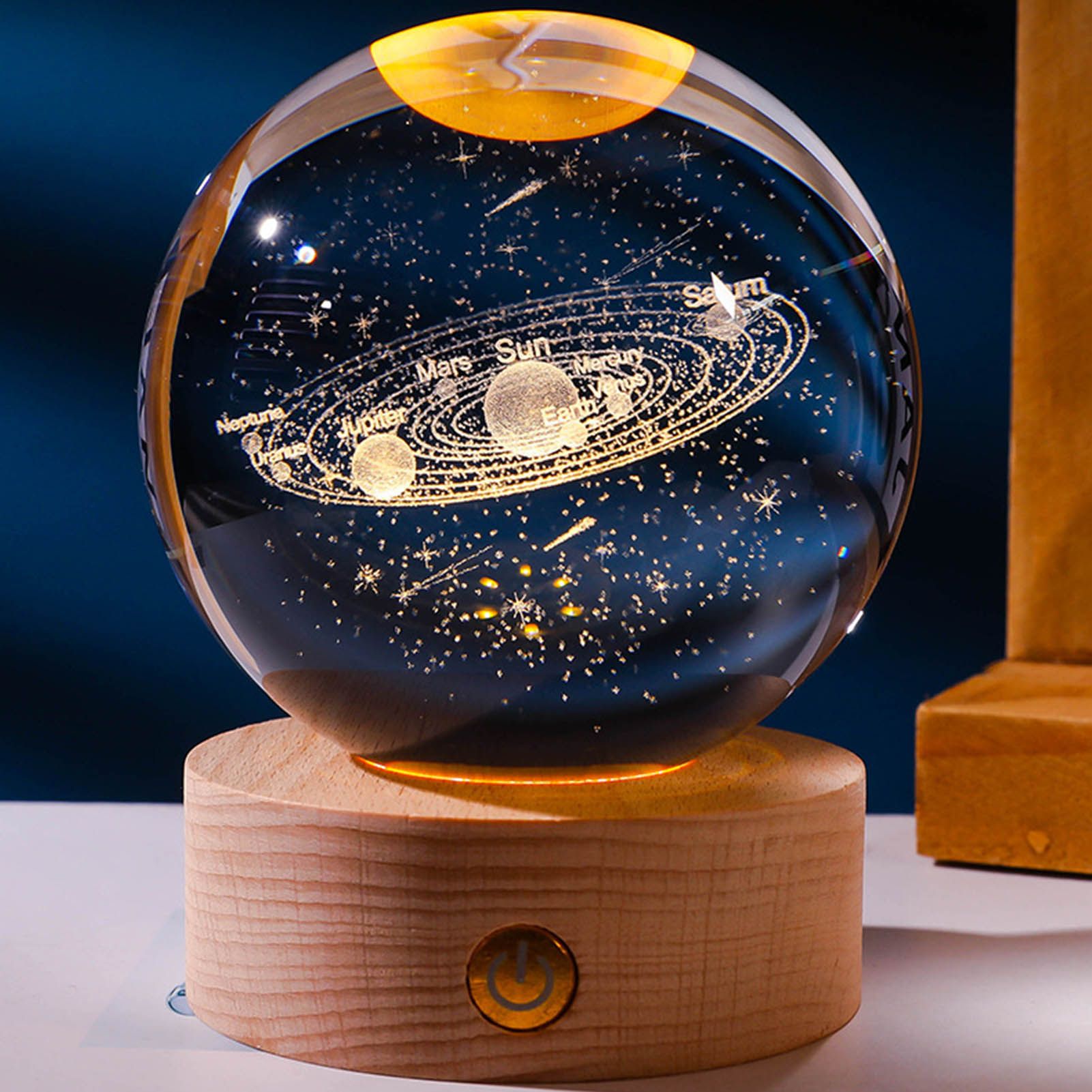 6cm 3D Crystal Ball Luminous Clear Sculpture Round Astronomy Ball Miniature view 12