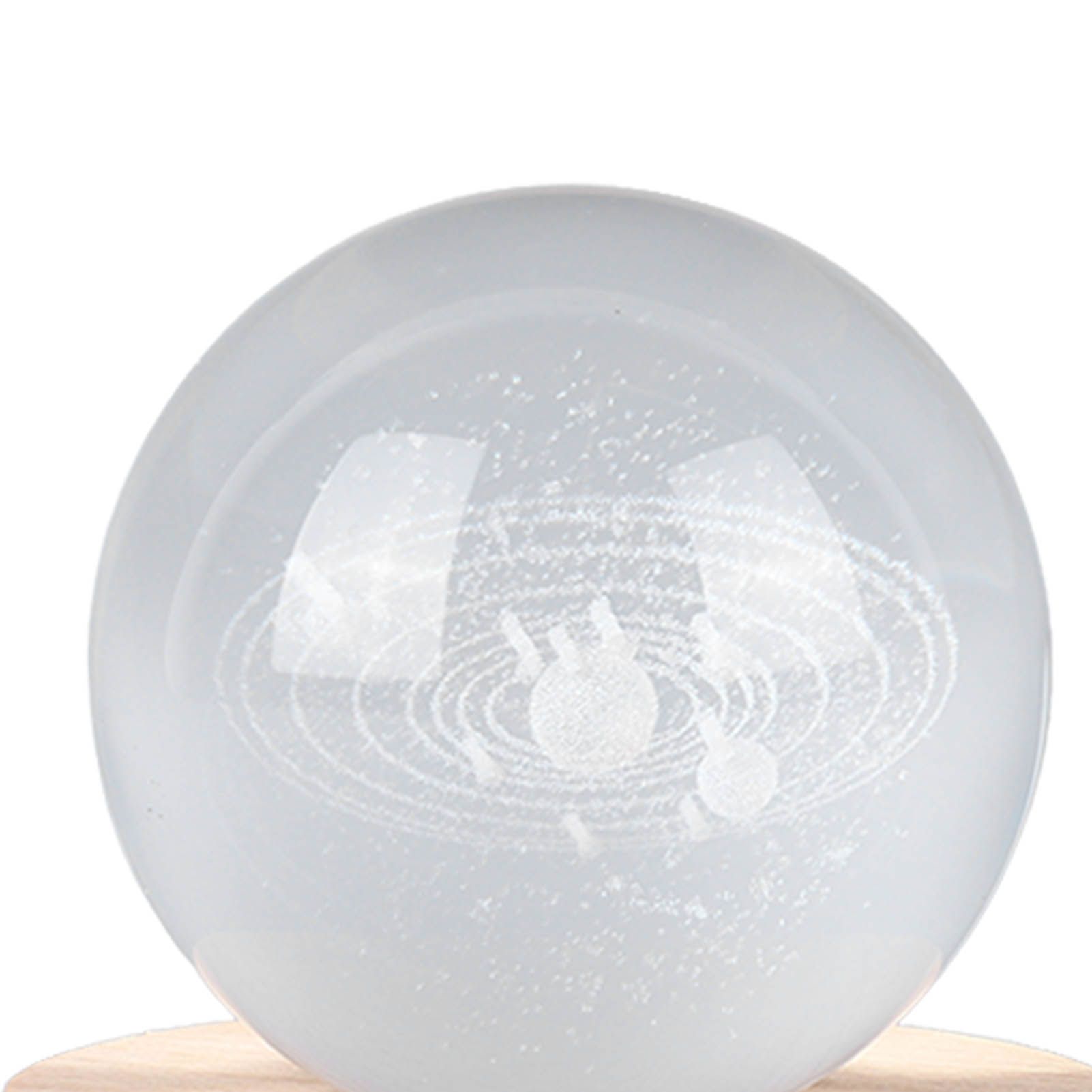 6cm 3D Crystal Ball Luminous Clear Sculpture Round Astronomy Ball Miniature view 13
