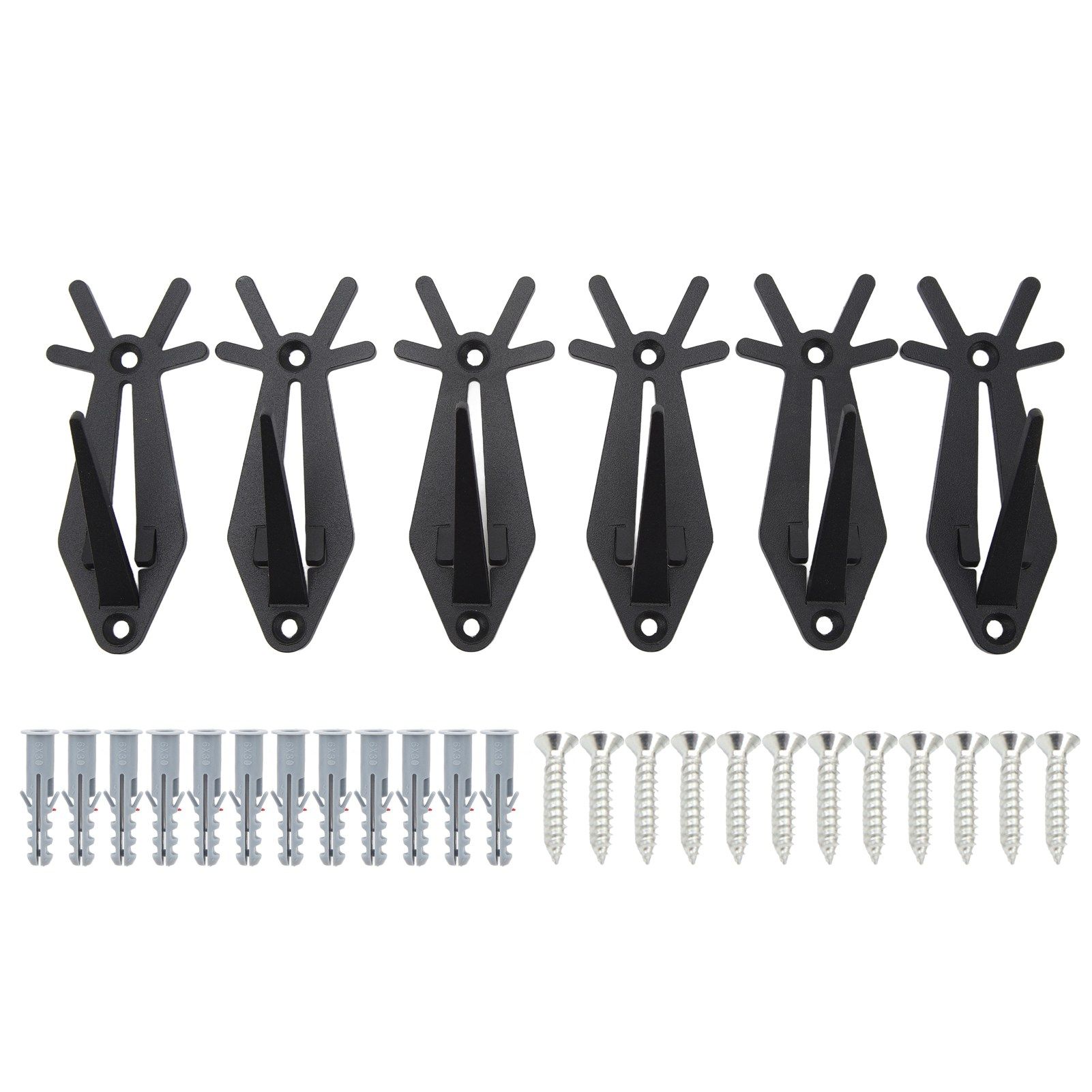 6pcs European Mount Skull Hanger Antler Style Skull Wall Mount Bracket Hangers — image 1