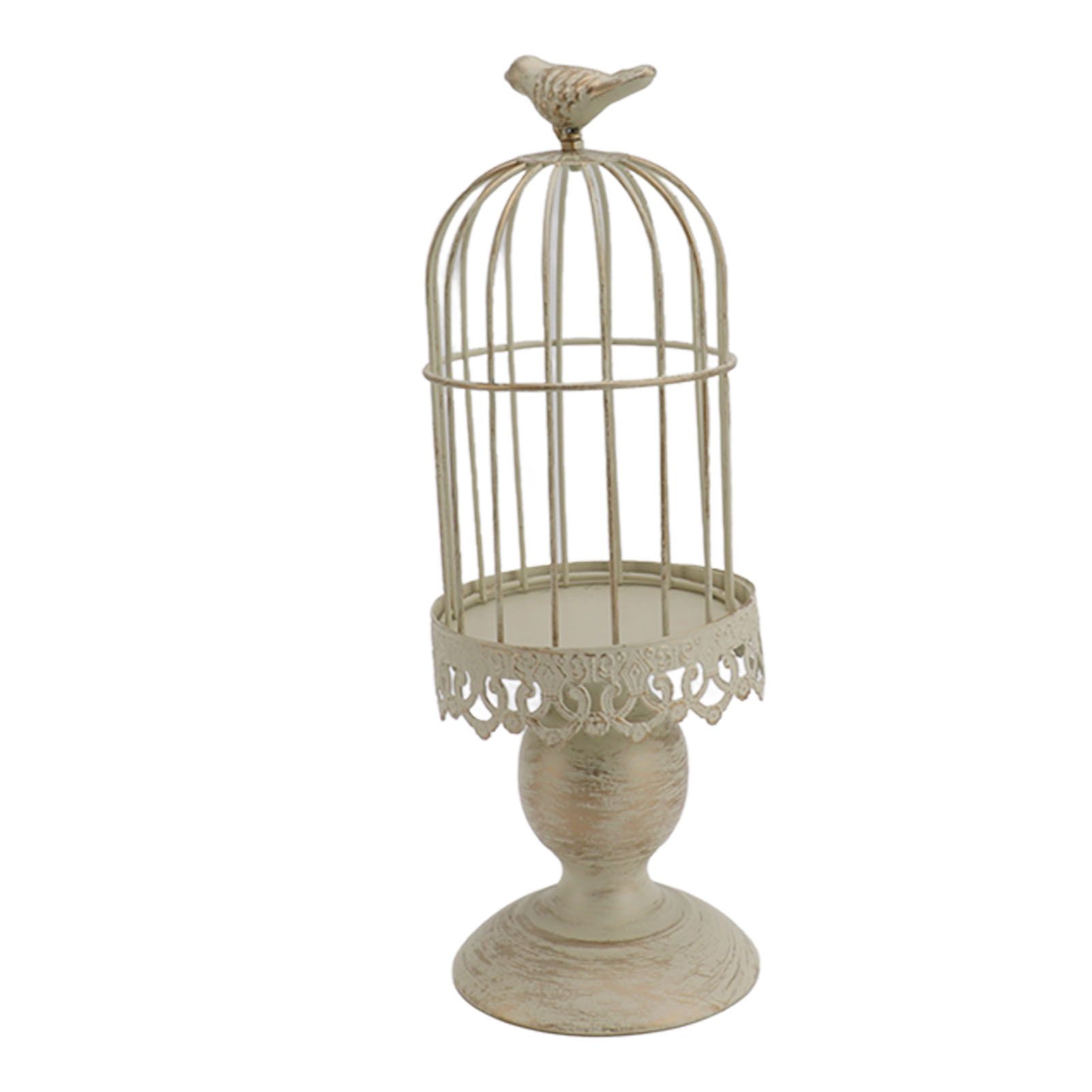 Birdcage Candle Holder Iron Vintage Detachable Stable Base Bird Cage Decor for view 6