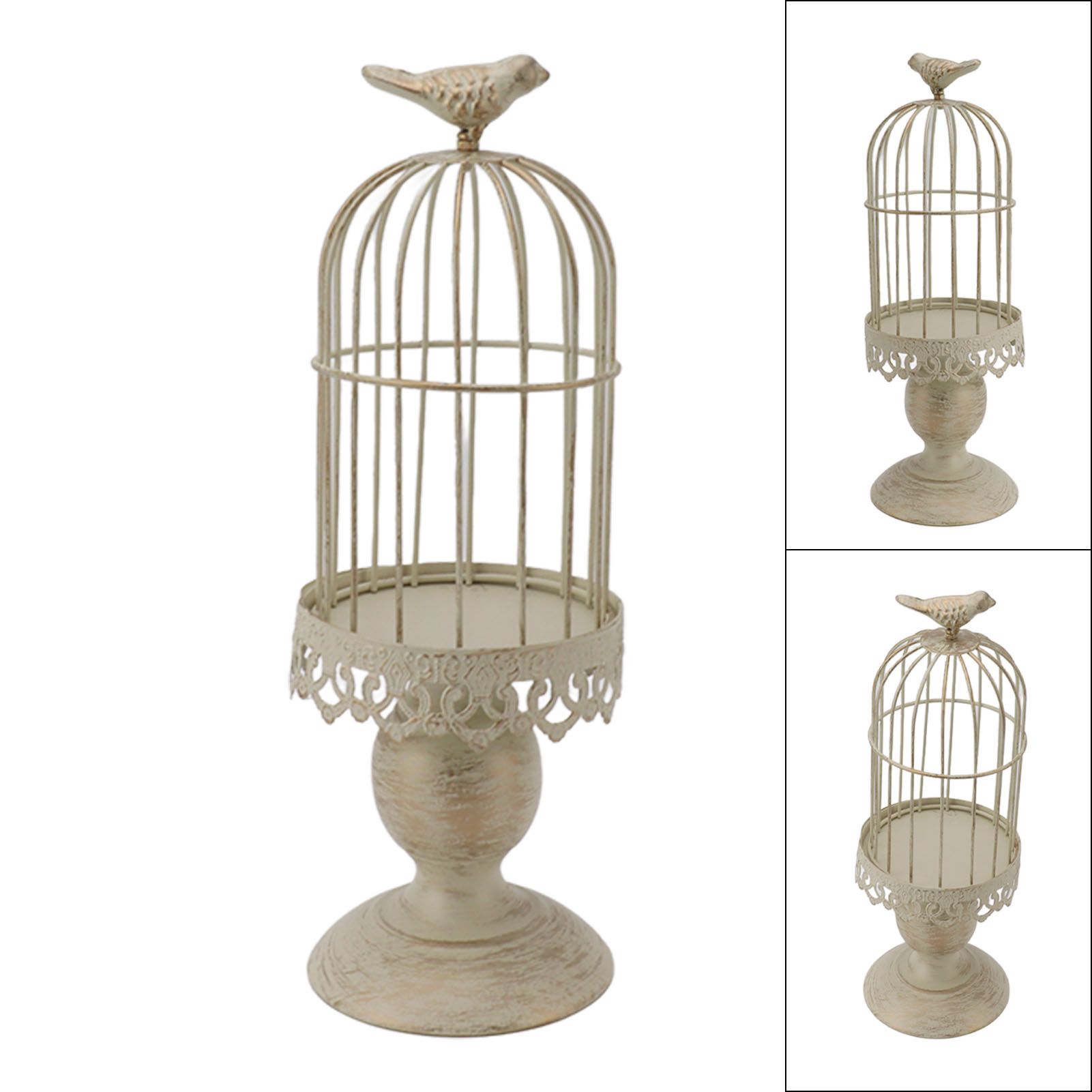 Birdcage Candle Holder Iron Vintage Detachable Stable Base Bird Cage Decor for view 9