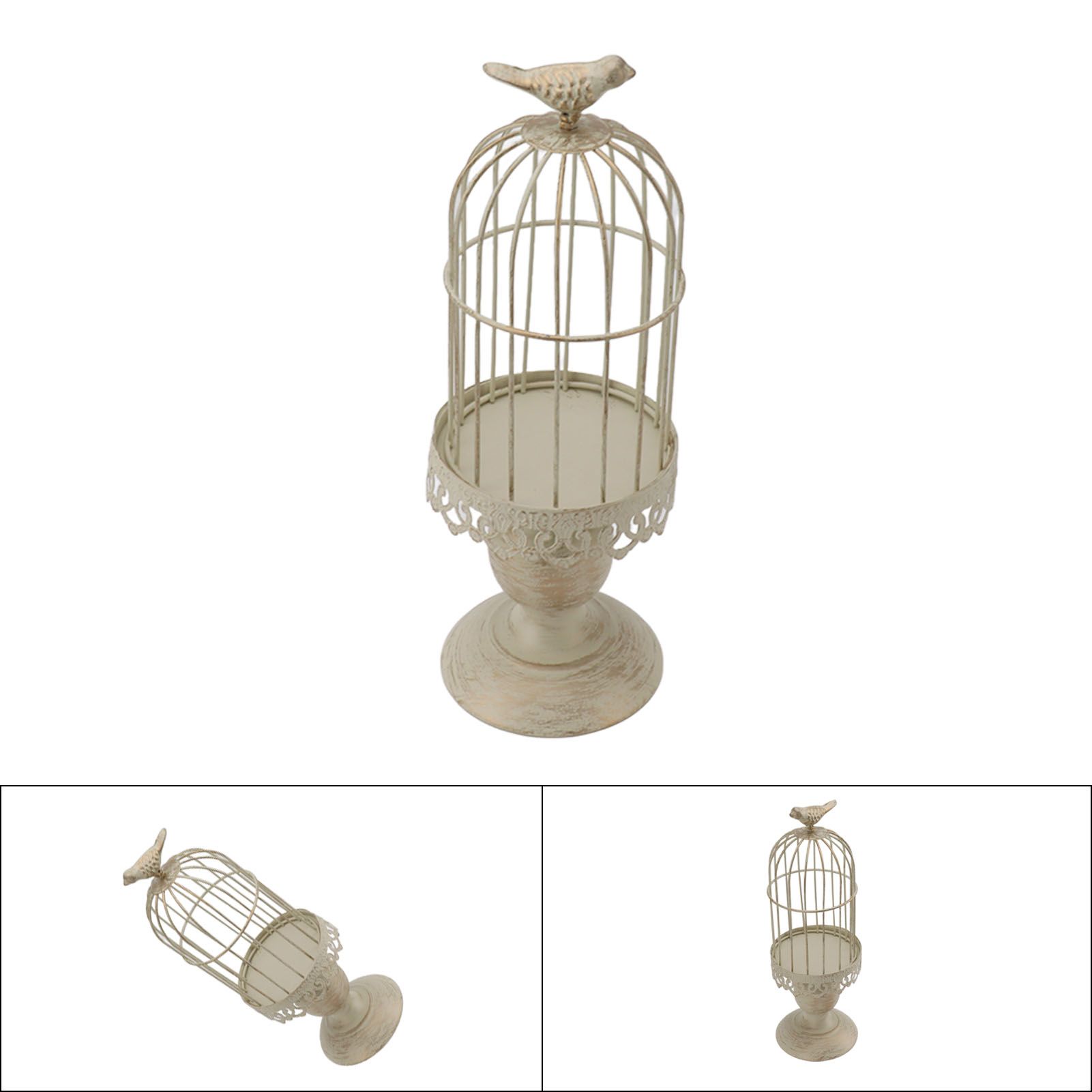 Birdcage Candle Holder Iron Vintage Detachable Stable Base Bird Cage Decor for view 10