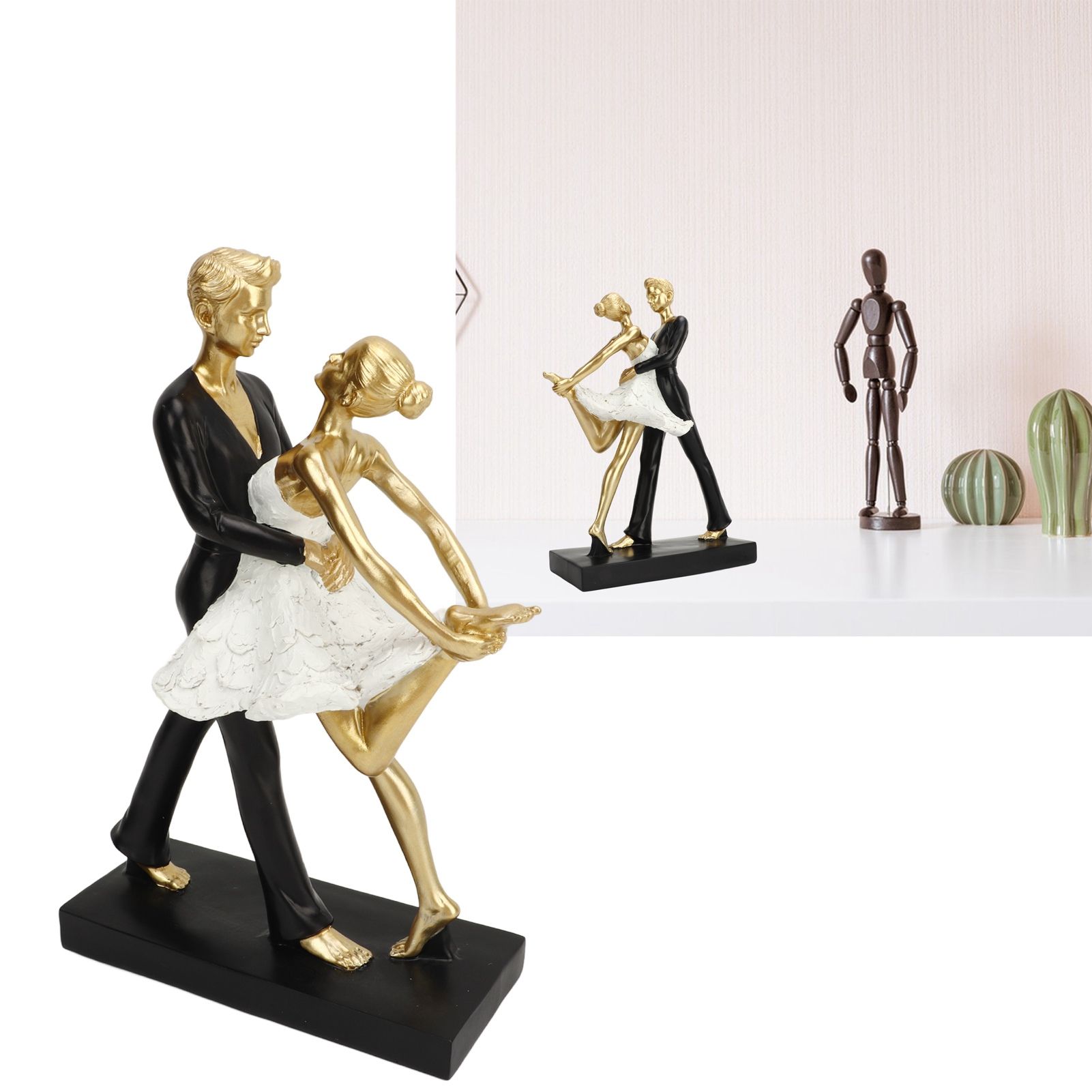 Romantic Couple Dancing Sculpture Decoration Resin Elegant Couple Ballet view 11