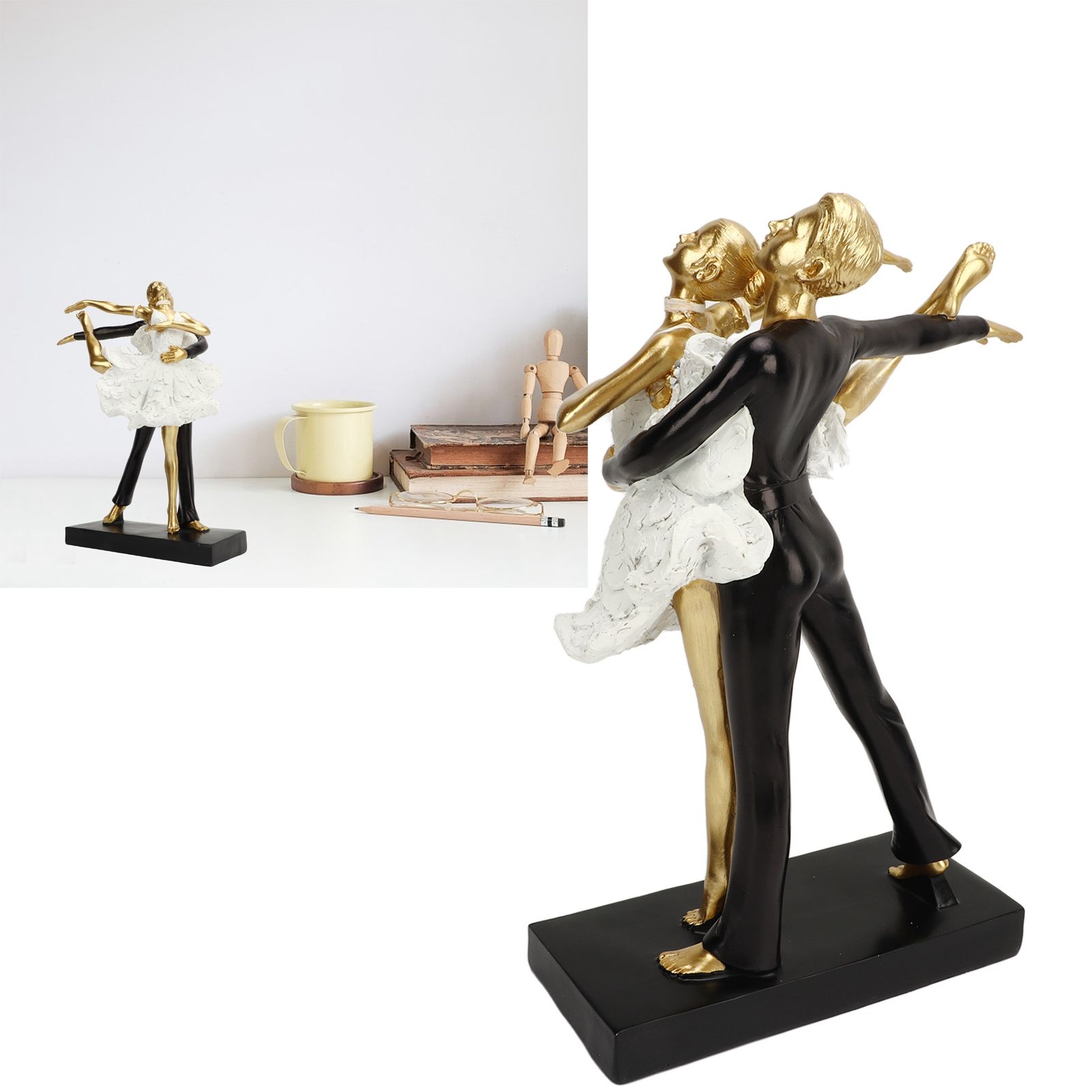 Romantic Couple Dancing Sculpture Decoration Resin Elegant Couple Ballet view 12