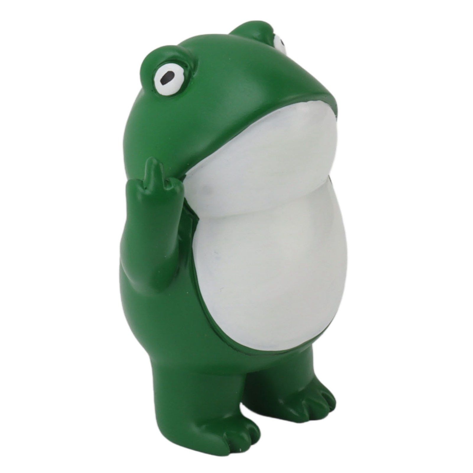 Middle Finger Frog Ornament Outdoor Patio Quirky Little Frog Ornament for Home view 3