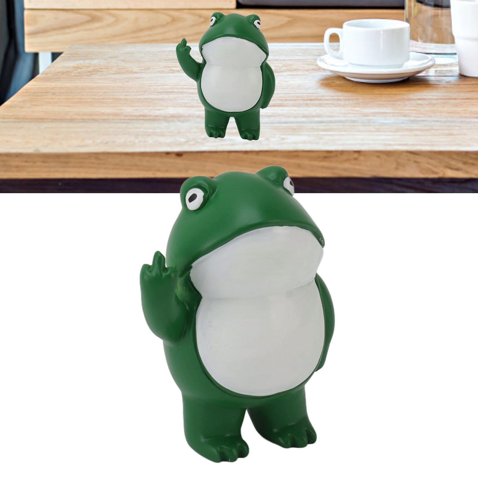 Middle Finger Frog Ornament Outdoor Patio Quirky Little Frog Ornament for Home view 11