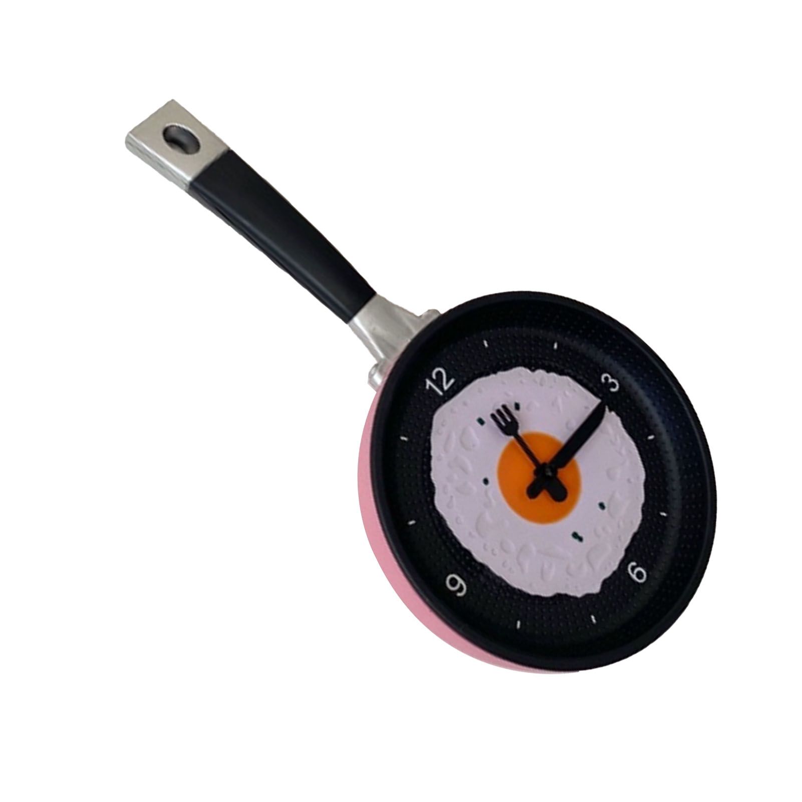 Wall Clock ABS Fried Egg Frying Pan Shape Silent Battery Operated Wall Clock view 9