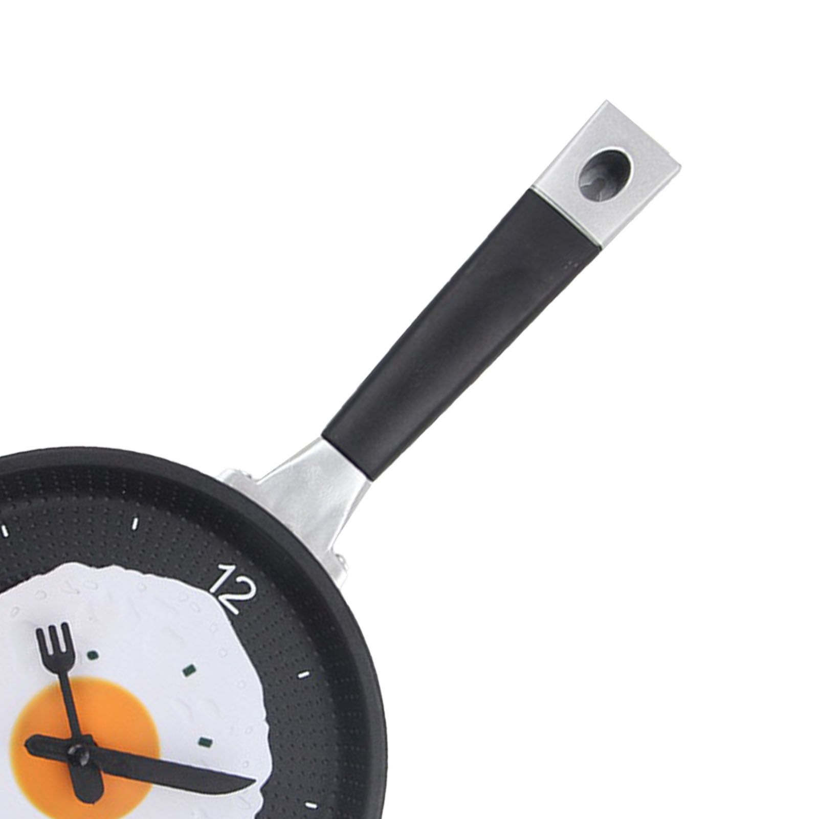Wall Clock ABS Fried Egg Frying Pan Shape Silent Battery Operated Wall Clock view 11