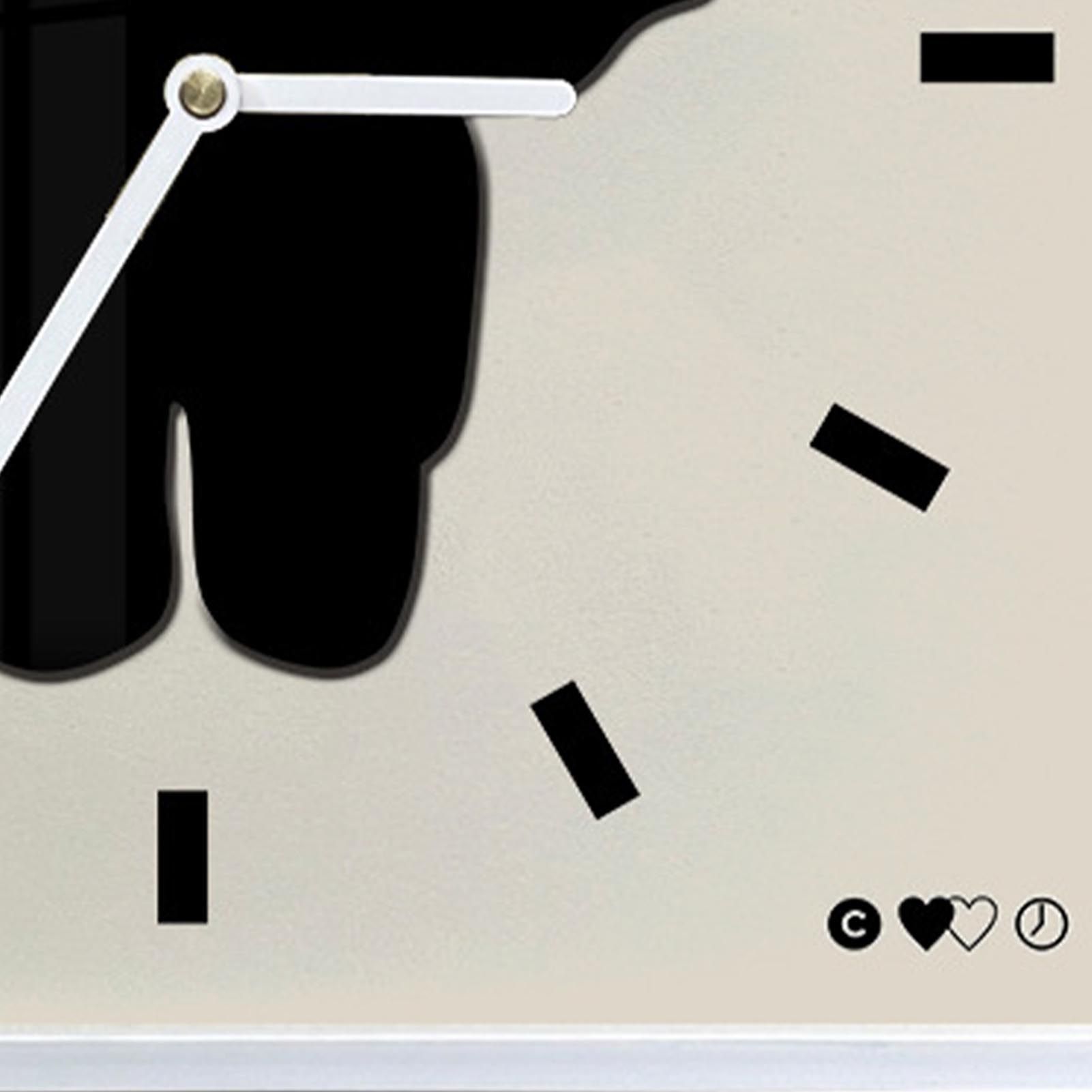 Wall Clock Innovative Nordic Style Cute Cat Pattern Silent Prevents Ticking view 9