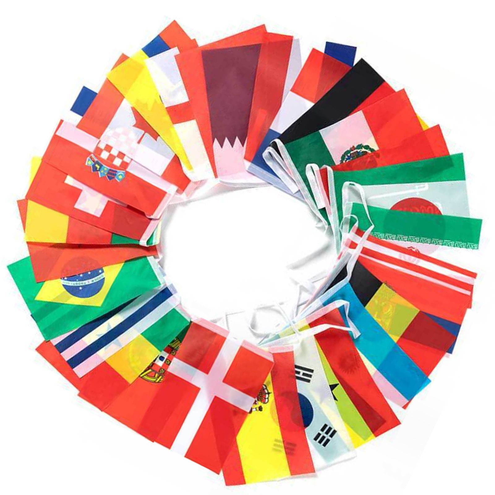 95ft 100 Countries String Flag World Flag Banner International Flags Banner view 2