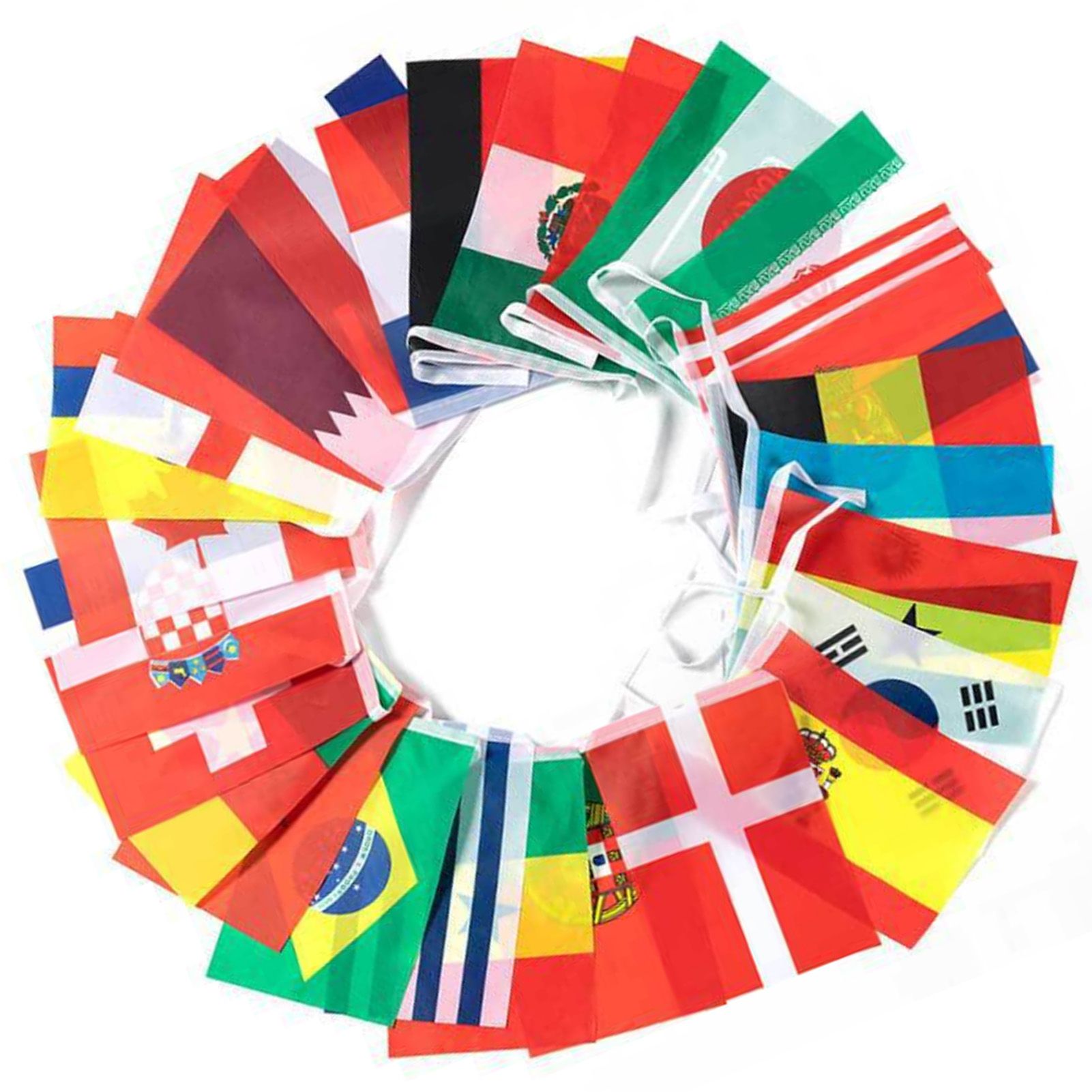 95ft 100 Countries String Flag World Flag Banner International Flags Banner view 5