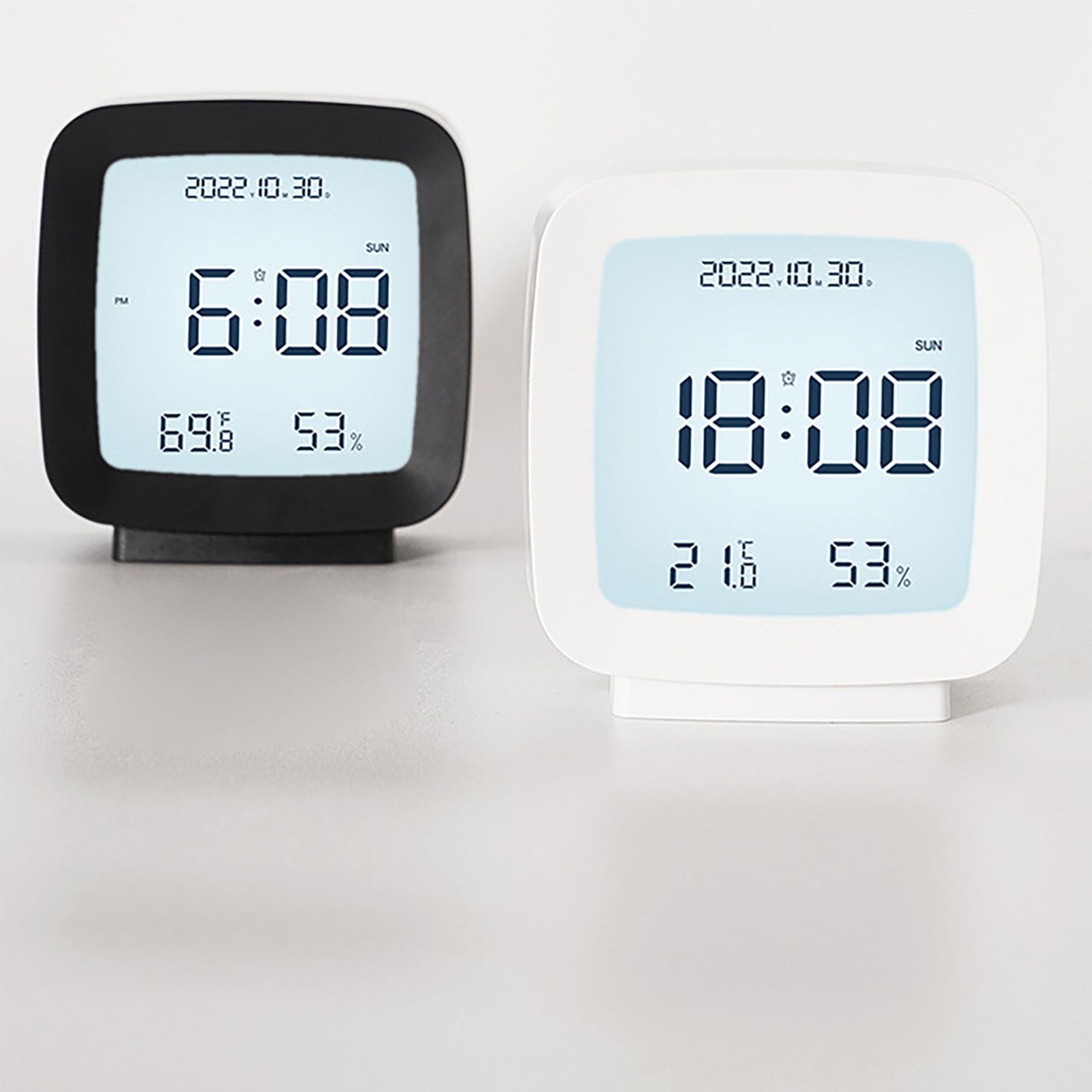 Kids Alarm Clock LED Digital Indoor Alarm Clocks with Temperature and Humidity view 5