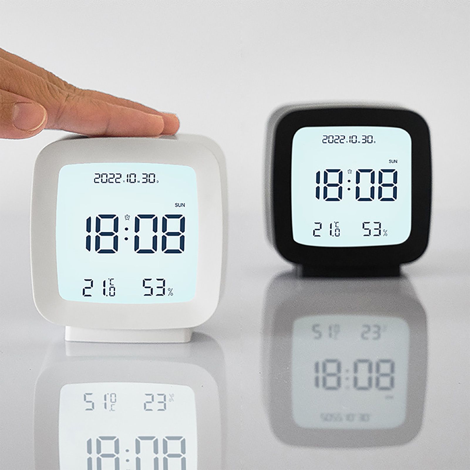 Kids Alarm Clock LED Digital Indoor Alarm Clocks with Temperature and Humidity view 7