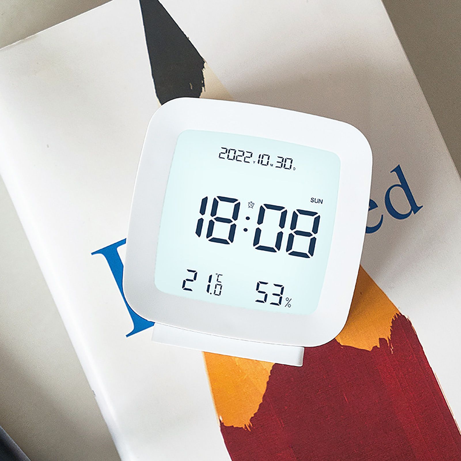 Kids Alarm Clock LED Digital Indoor Alarm Clocks with Temperature and Humidity view 9