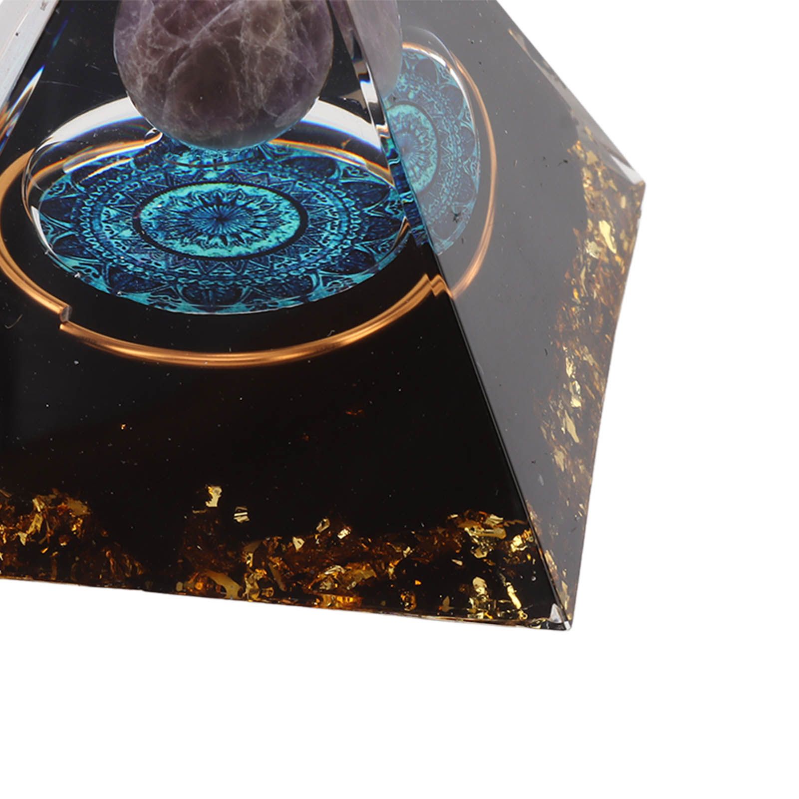Crystal Epoxy Pyramid Decoration Hand Made 6cm Home Pyramid Desktop Ornament view 14