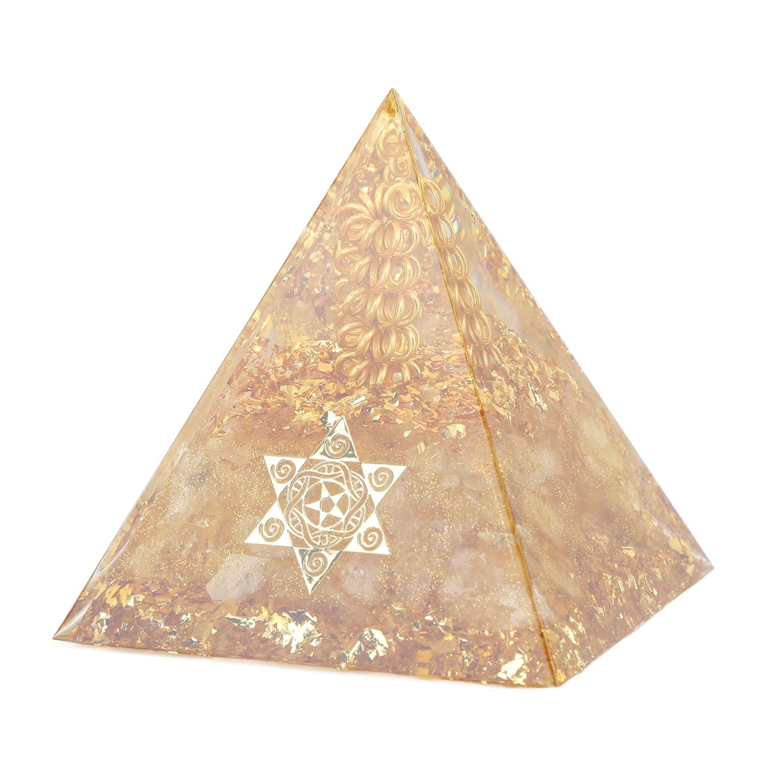 Orgonite Pyramid 6cm Energy Generator Crystal Wire Handmade Pyramid Decor for view 2
