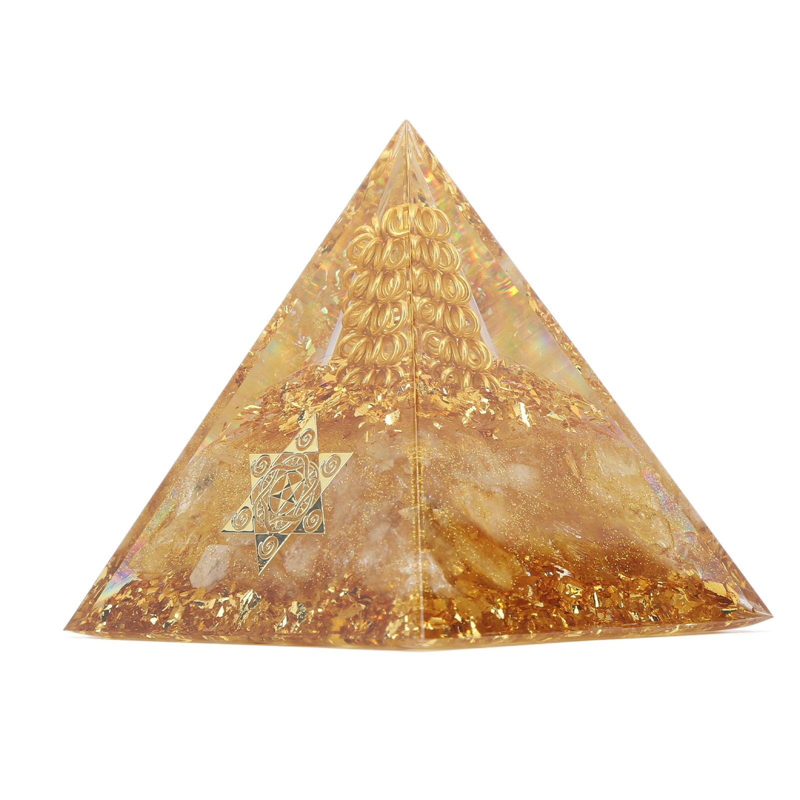 Orgonite Pyramid 6cm Energy Generator Crystal Wire Handmade Pyramid Decor for view 4