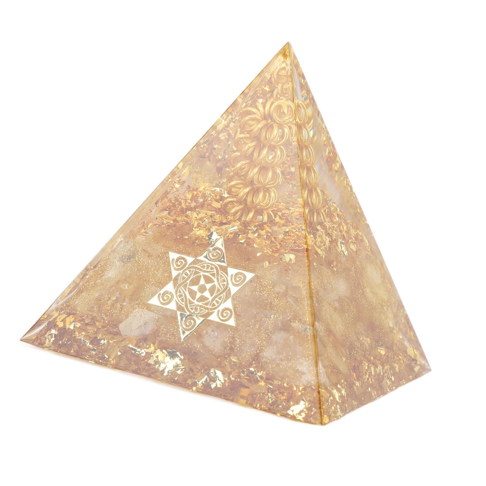 Orgonite Pyramid 6cm Energy Generator Crystal Wire Handmade Pyramid Decor for view 7