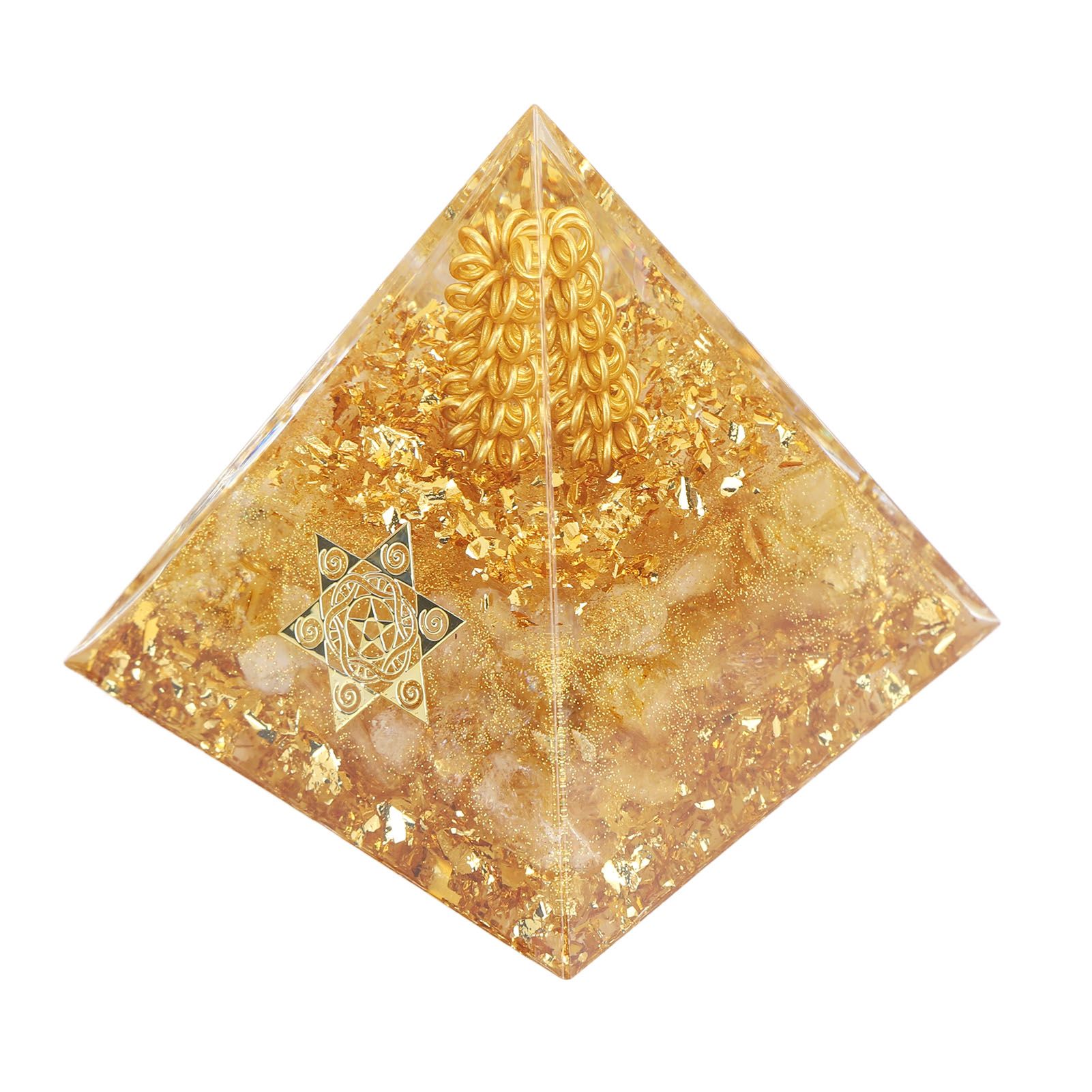 Orgonite Pyramid 6cm Energy Generator Crystal Wire Handmade Pyramid Decor for view 10