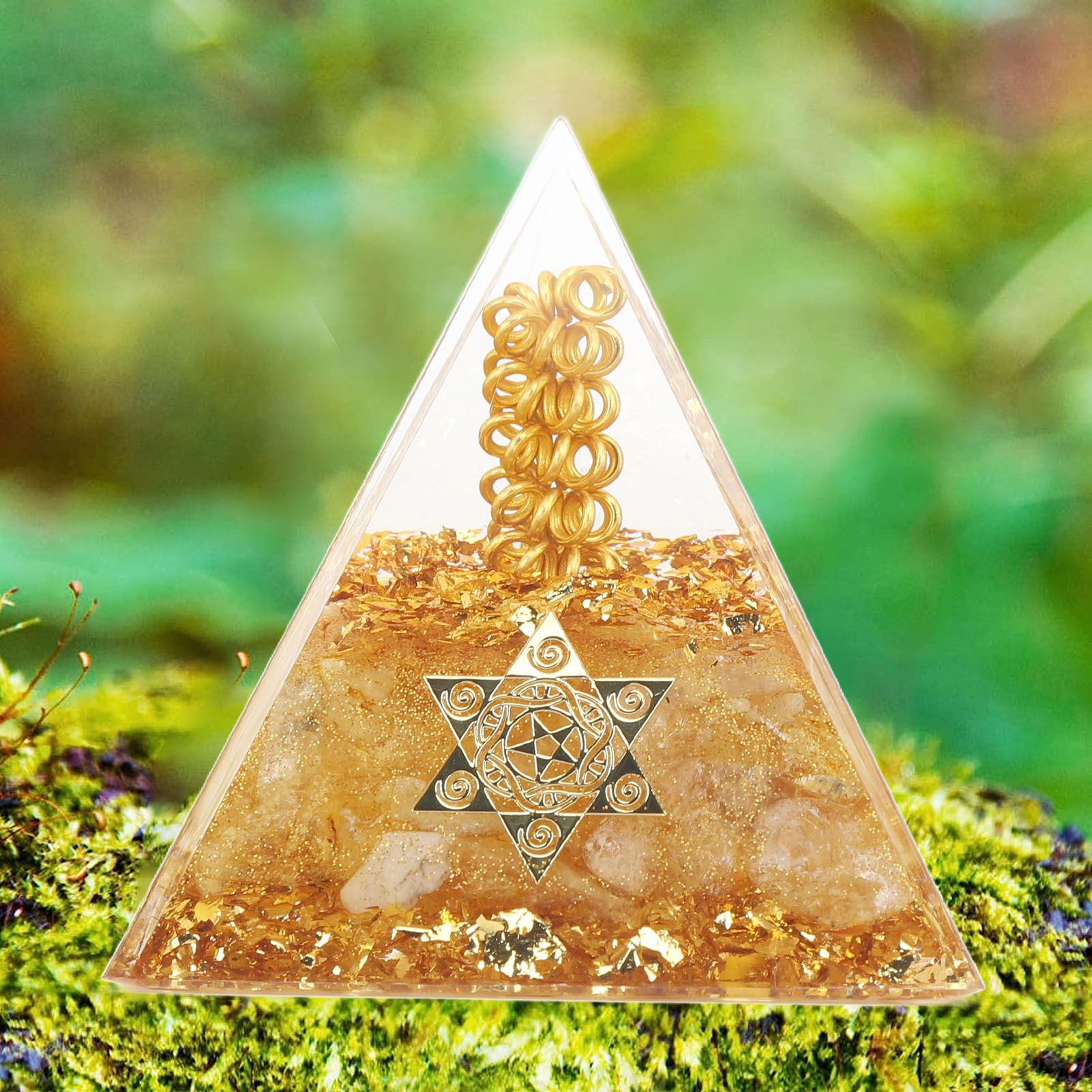 Orgonite Pyramid 6cm Energy Generator Crystal Wire Handmade Pyramid Decor for view 12
