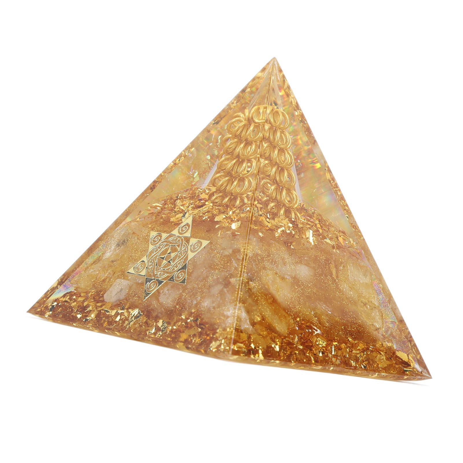 Orgonite Pyramid 6cm Energy Generator Crystal Wire Handmade Pyramid Decor for view 13