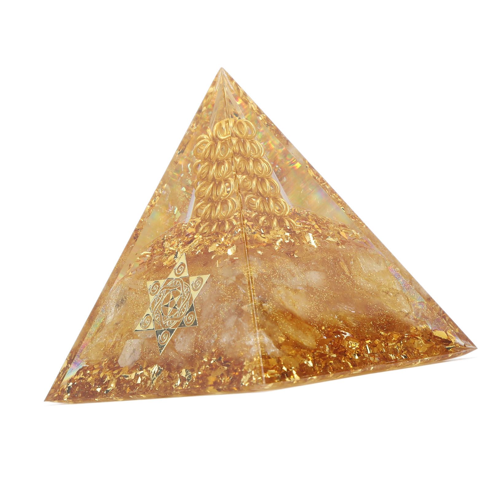 Orgonite Pyramid 6cm Energy Generator Crystal Wire Handmade Pyramid Decor for view 14