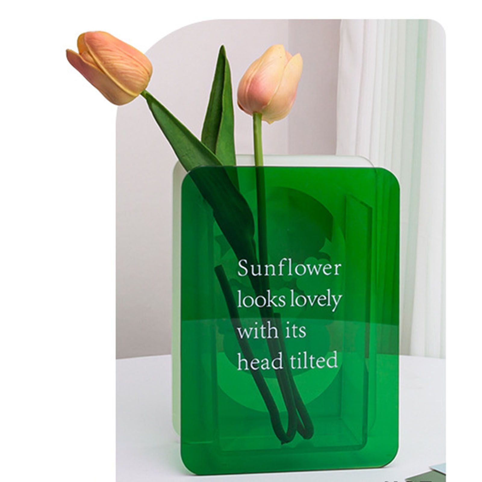 Acrylic Flower Vase Modern Bouquet Holder Clear Plant Floral Container view 10