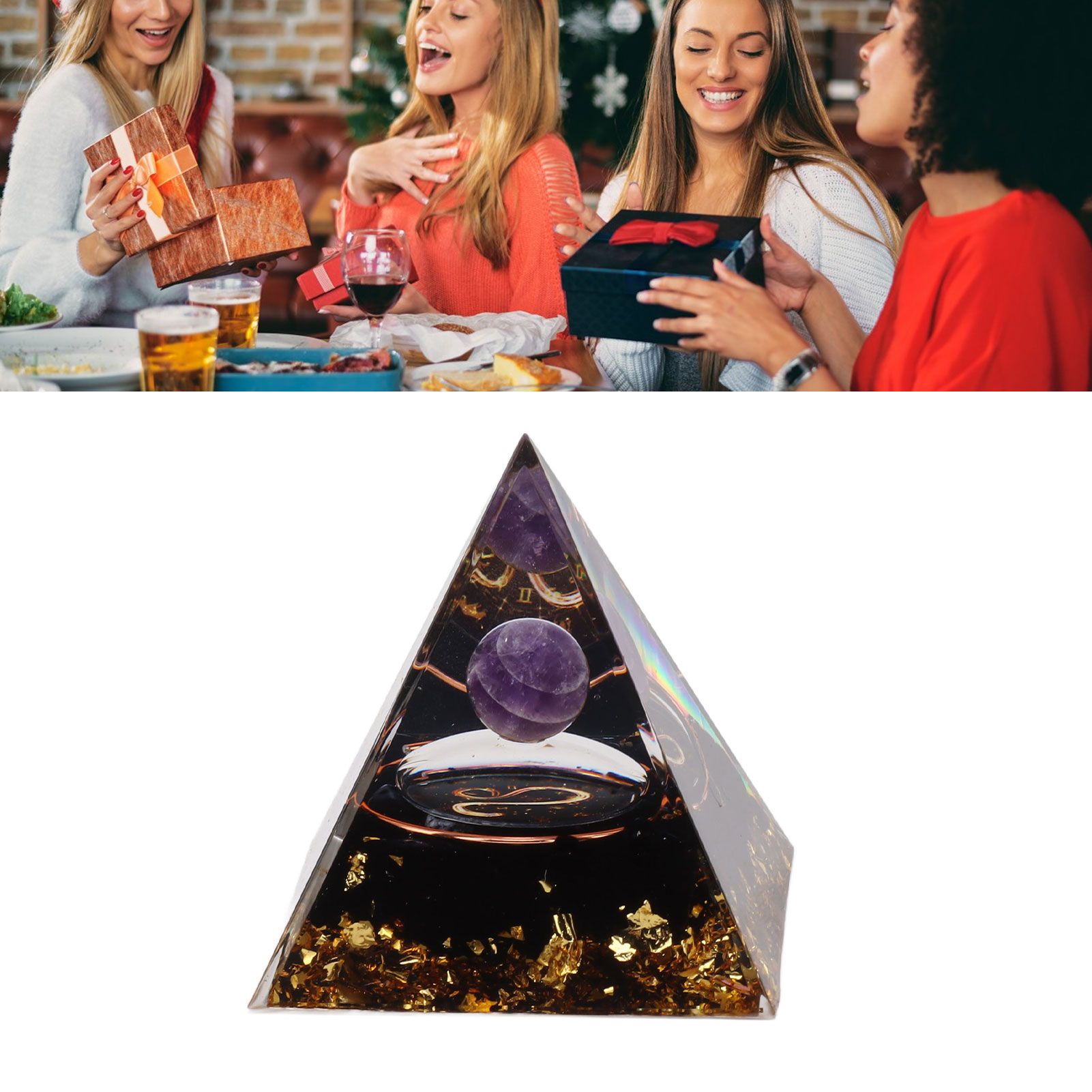 5cm Orgonite Pyramid for Positive Energy Healing Crystal Pyramid Meditation view 11