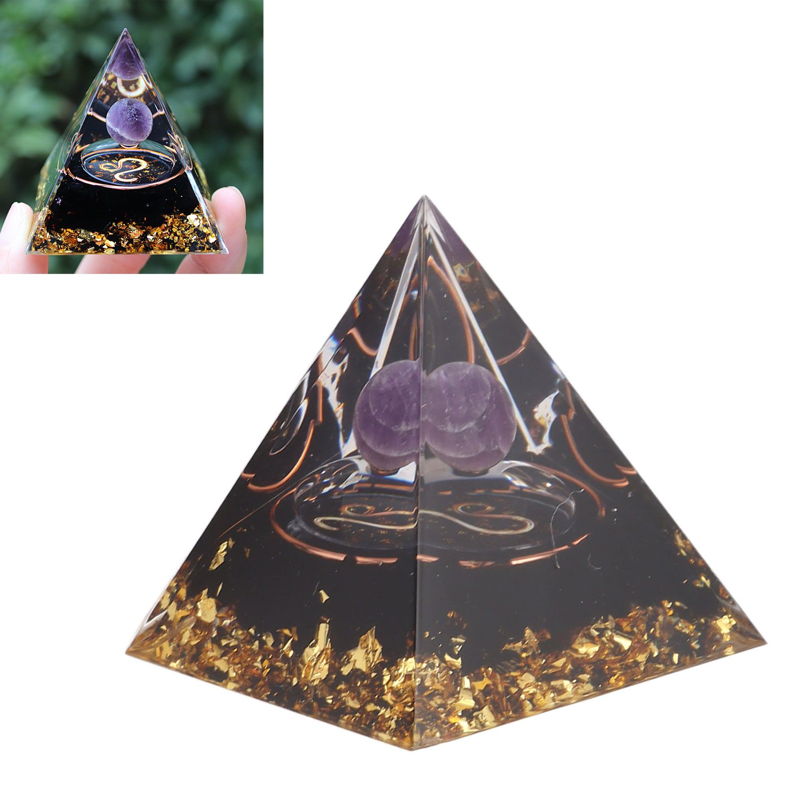 5cm Orgonite Pyramid for Positive Energy Healing Crystal Pyramid Meditation view 12