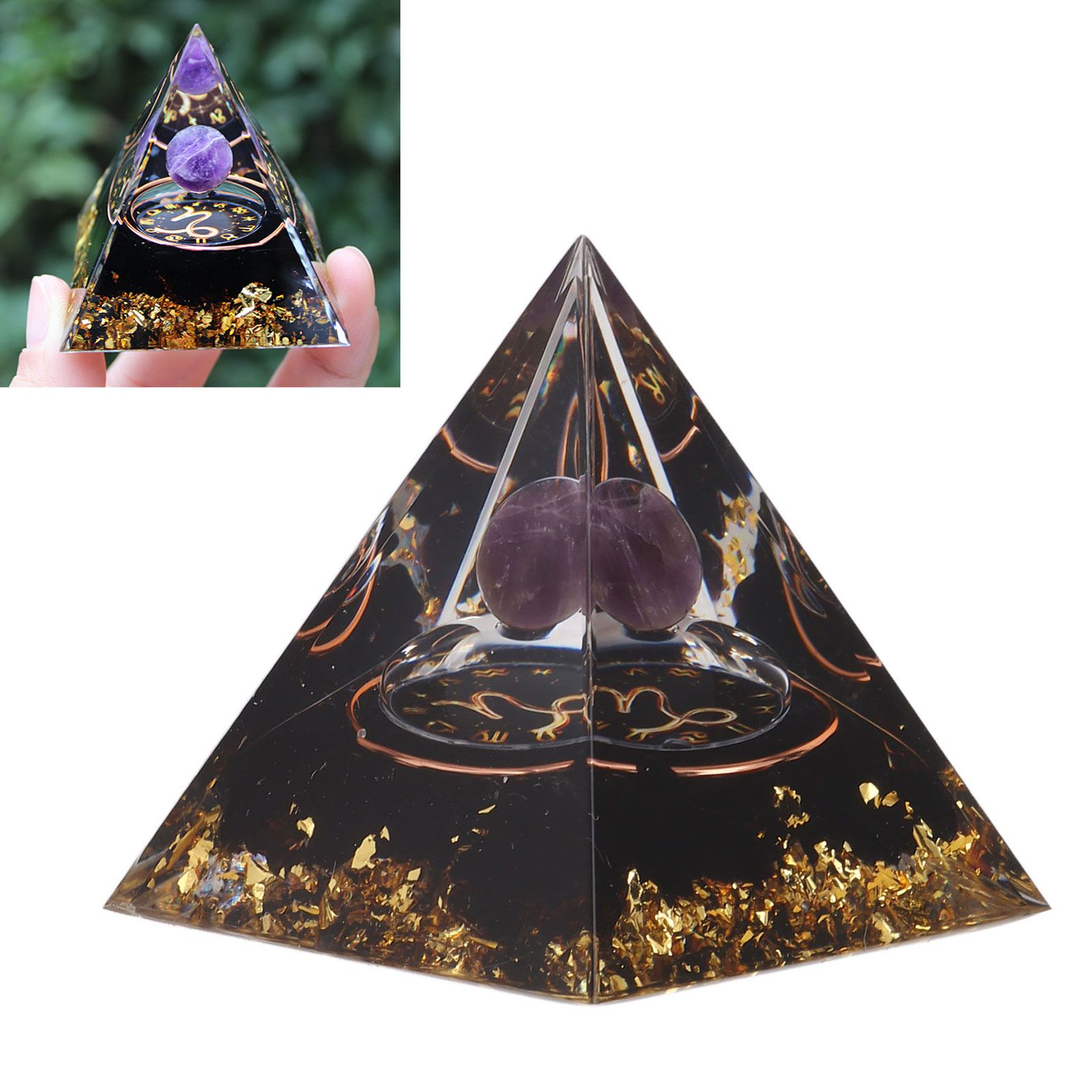 5cm Orgonite Pyramid for Positive Energy Healing Crystal Pyramid Meditation view 11